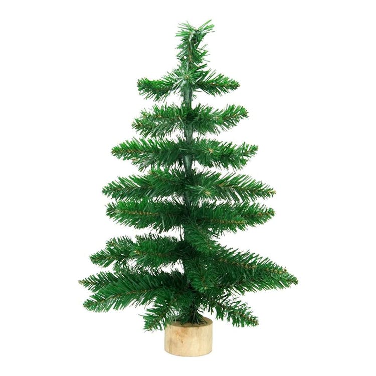 Christmas Trees with Wood Stand - 23.6" 2