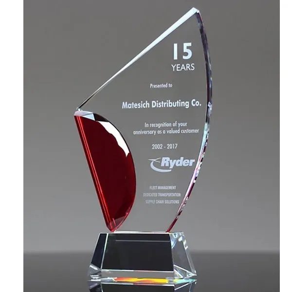 Optical Sailboat Crystal Award Trophy 3