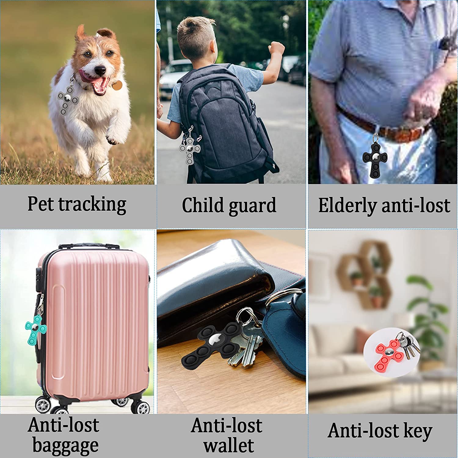 Cross Protective Sleeve Cover w/ Fidget Push Pop Bubble and Carabiner 8