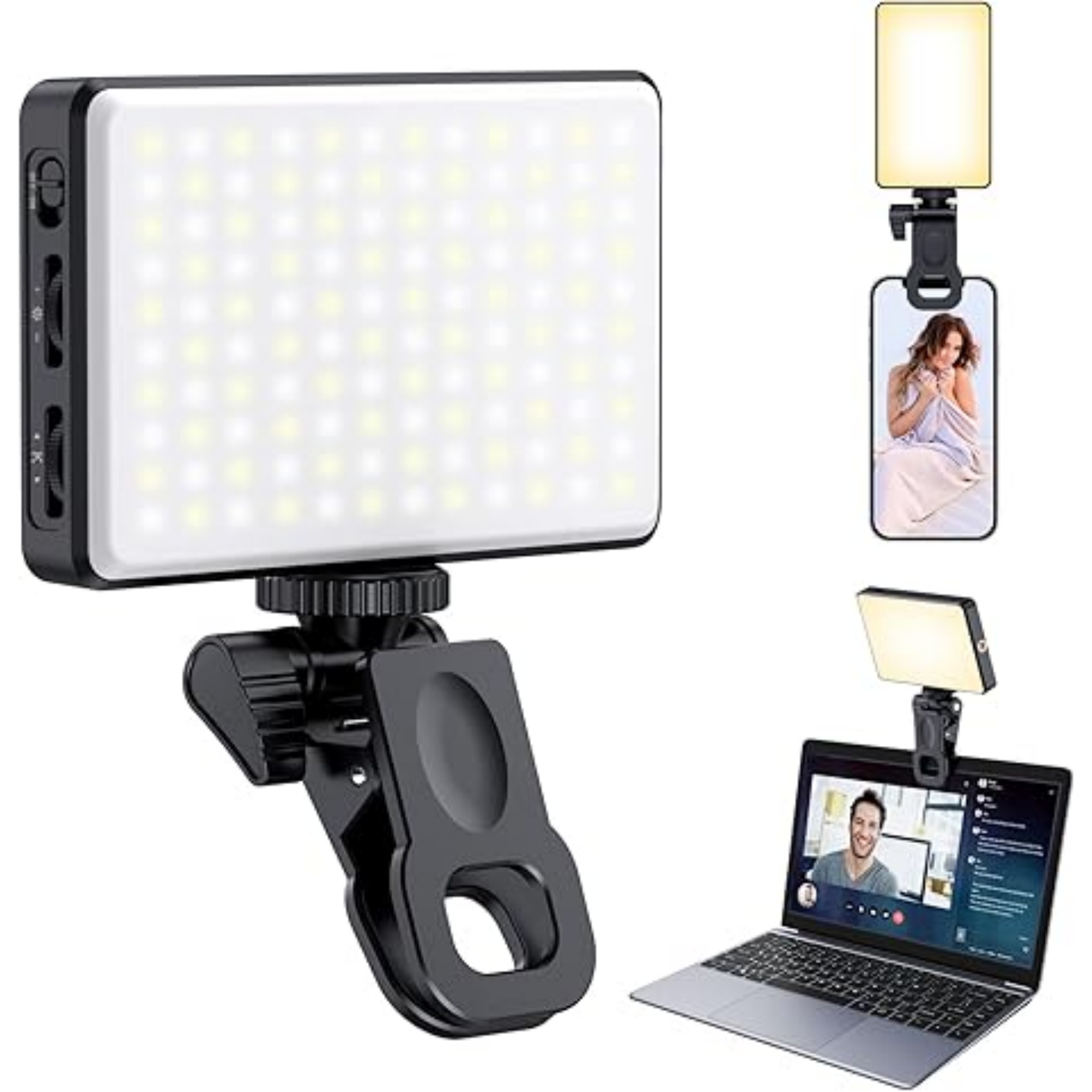 120 LED Rechargeable Clip Video Selfie Light 2