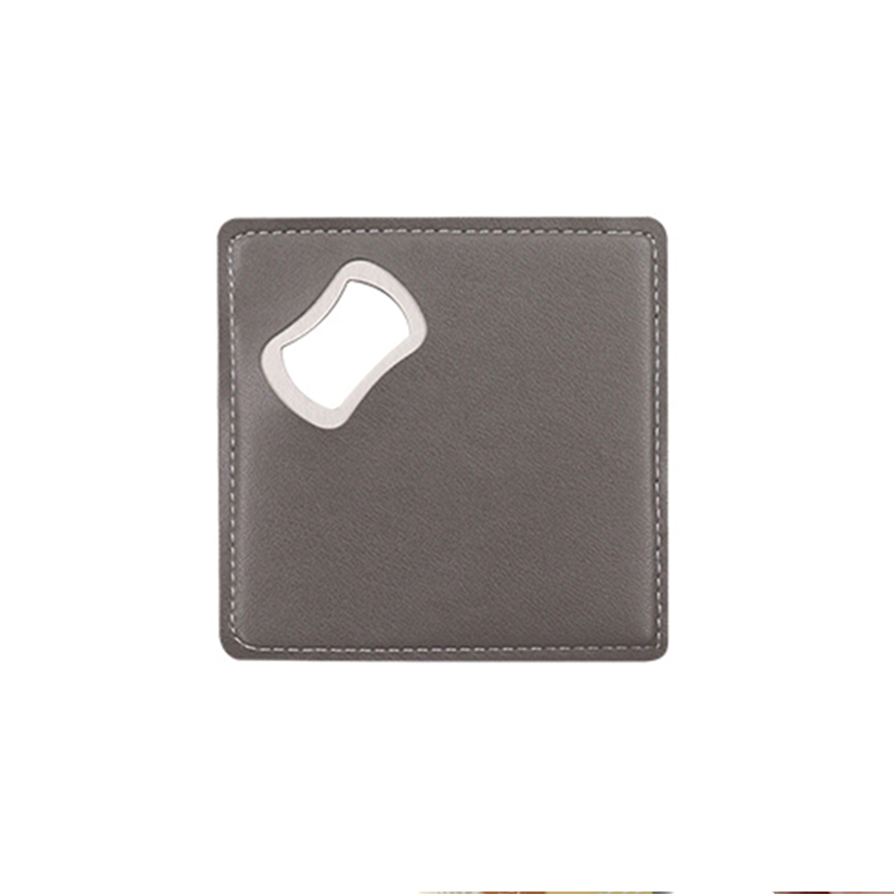 Leather Square Coaster Bottle Opener 5
