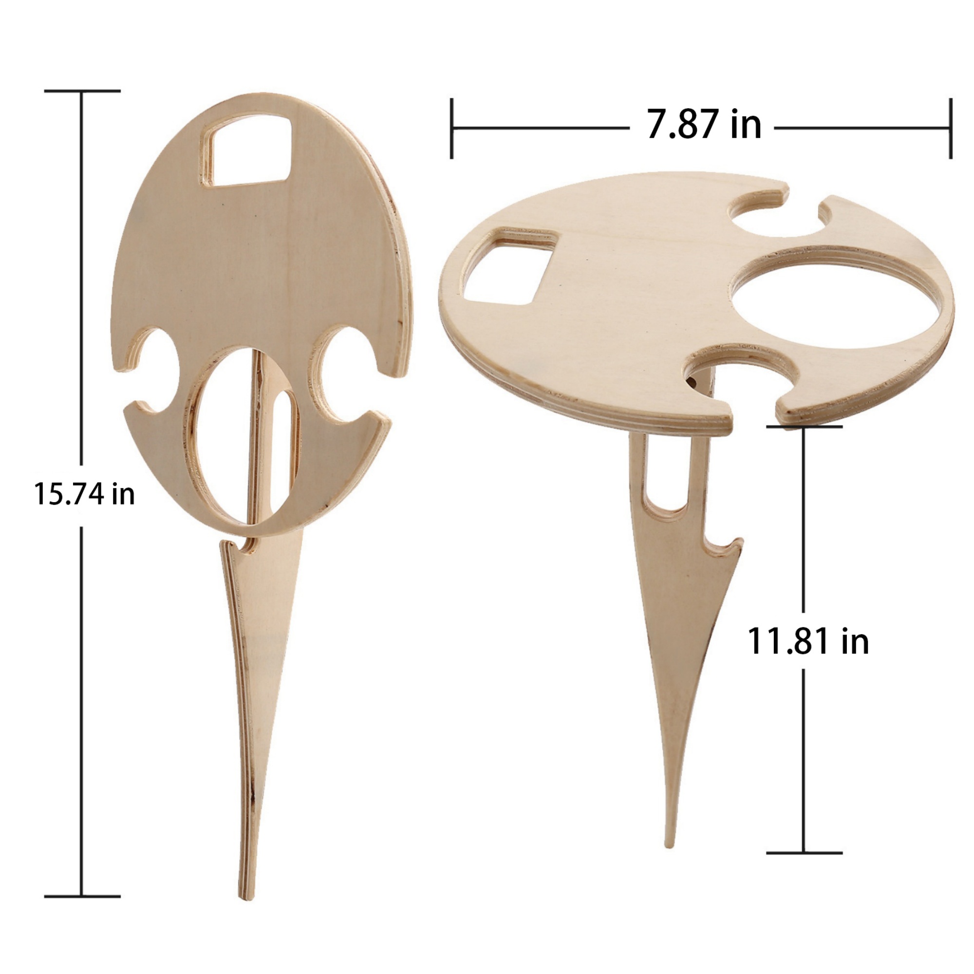 2 - Tier Wooden Outdoor Holder 5