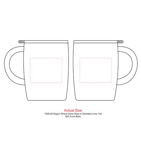 Dagon Wheat Straw Mug w/ Stainless Liner 14oz 29