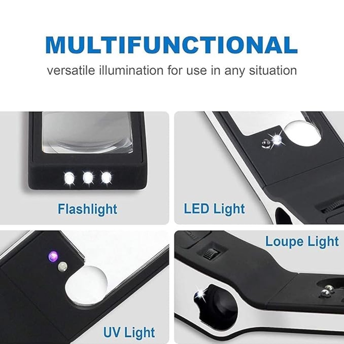 3X 10X 55X LED Lighted Magnifier 3