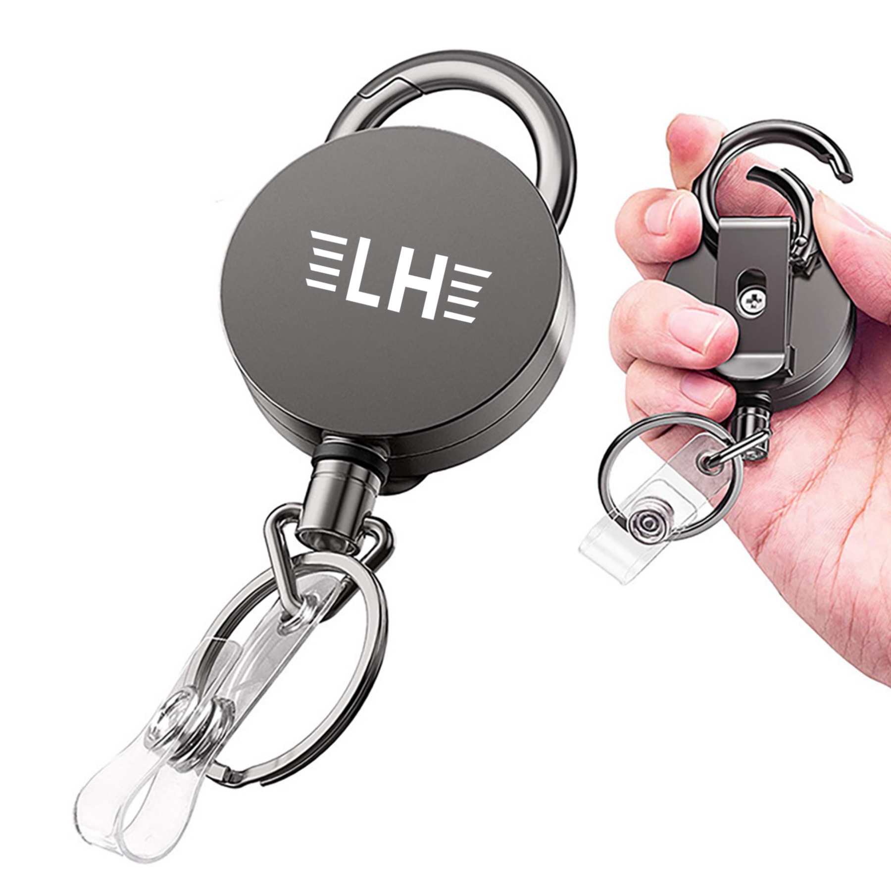Retractable Badge Holder ID Card Key Chain 2