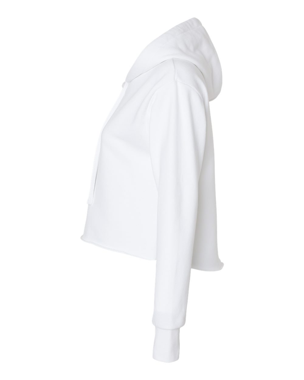 Women's Laguna Sueded Raw Edge Crop Hoodie Sweatshirt - 9384 34