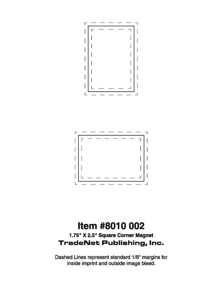 Magnet - 2.5x1.75 Square Corners - 25 Mil. 3