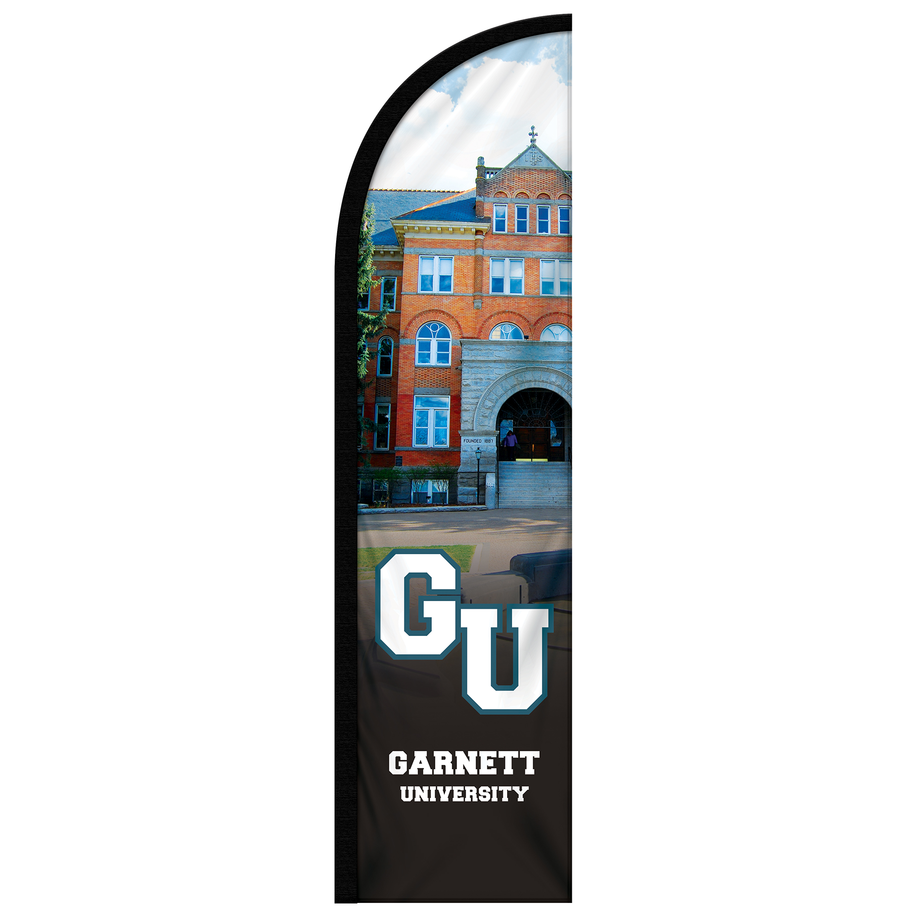 8' Single Reverse Custom Portable Half Drop Banners 12