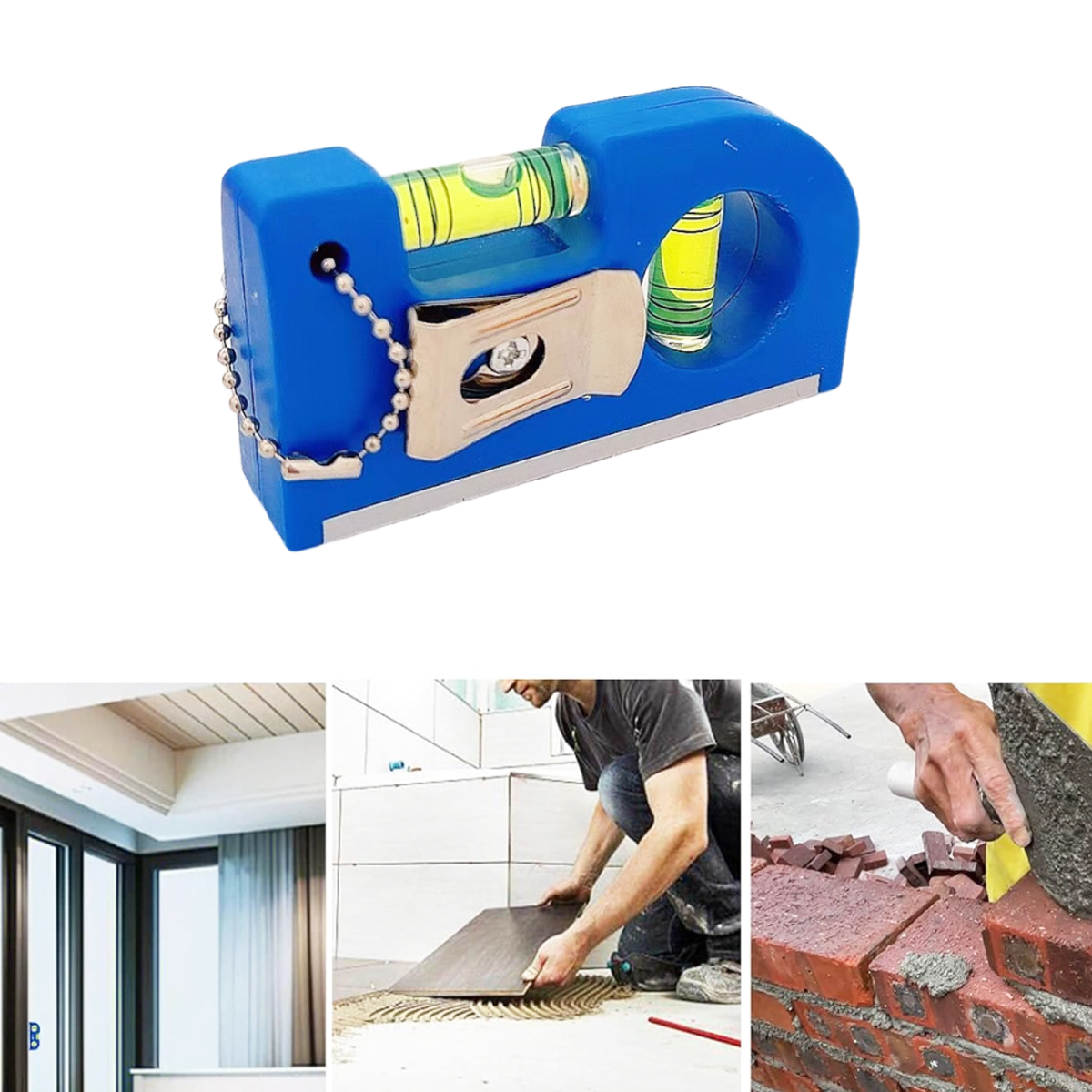 Mini Multi Tool Level with Pencil Sharpener and Keychain 4