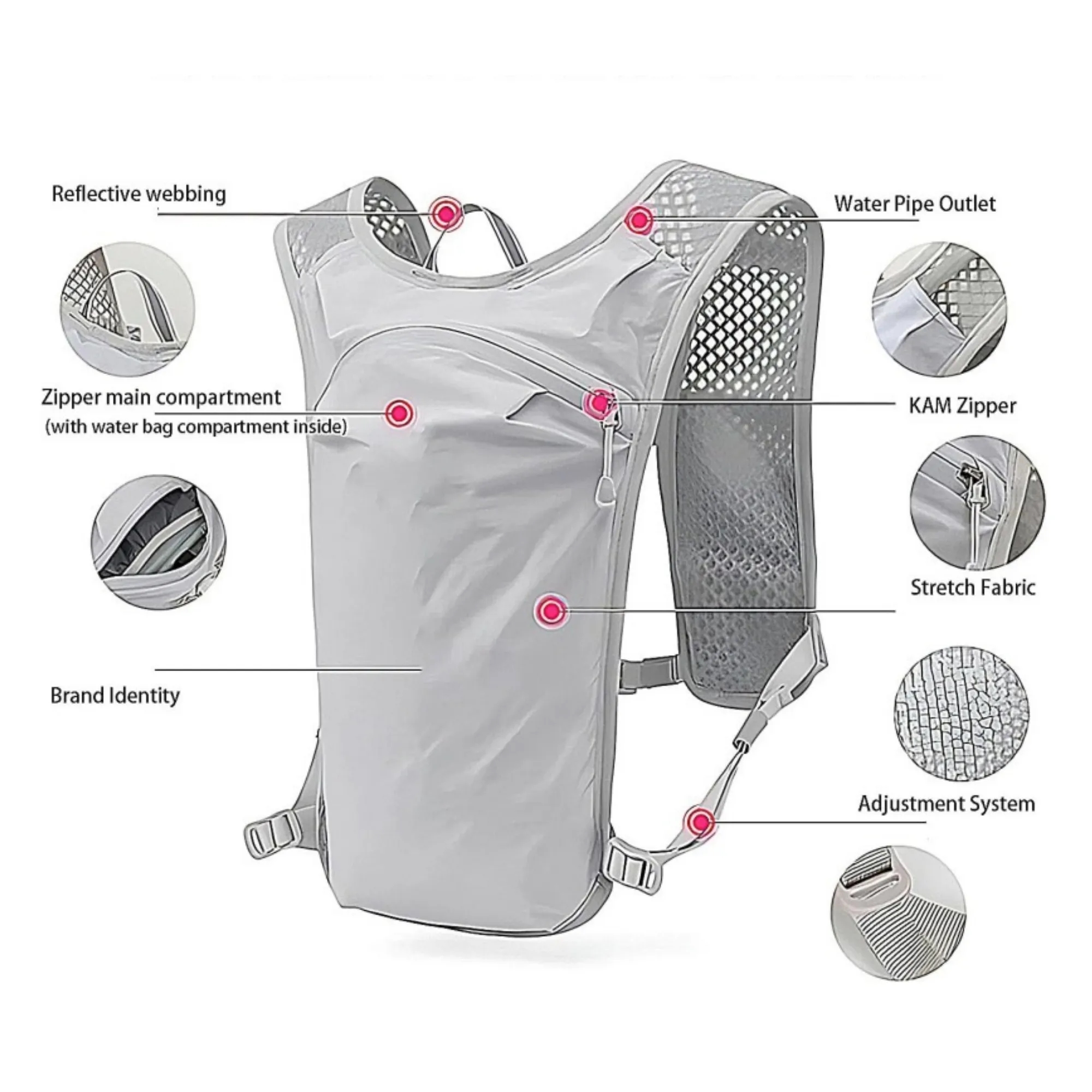 Cycling Running Hiking Sport Vest Pack 3