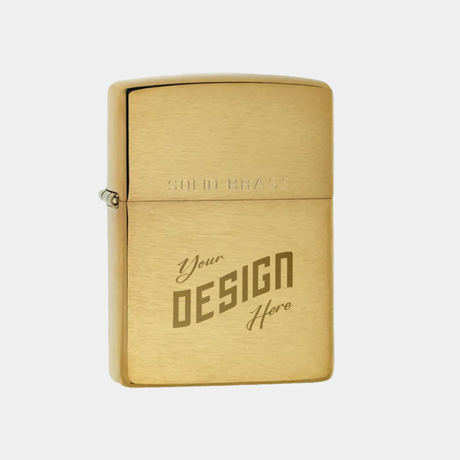 Zippo® USA-Made Windproof Classic Brushed Brass Lighter 3