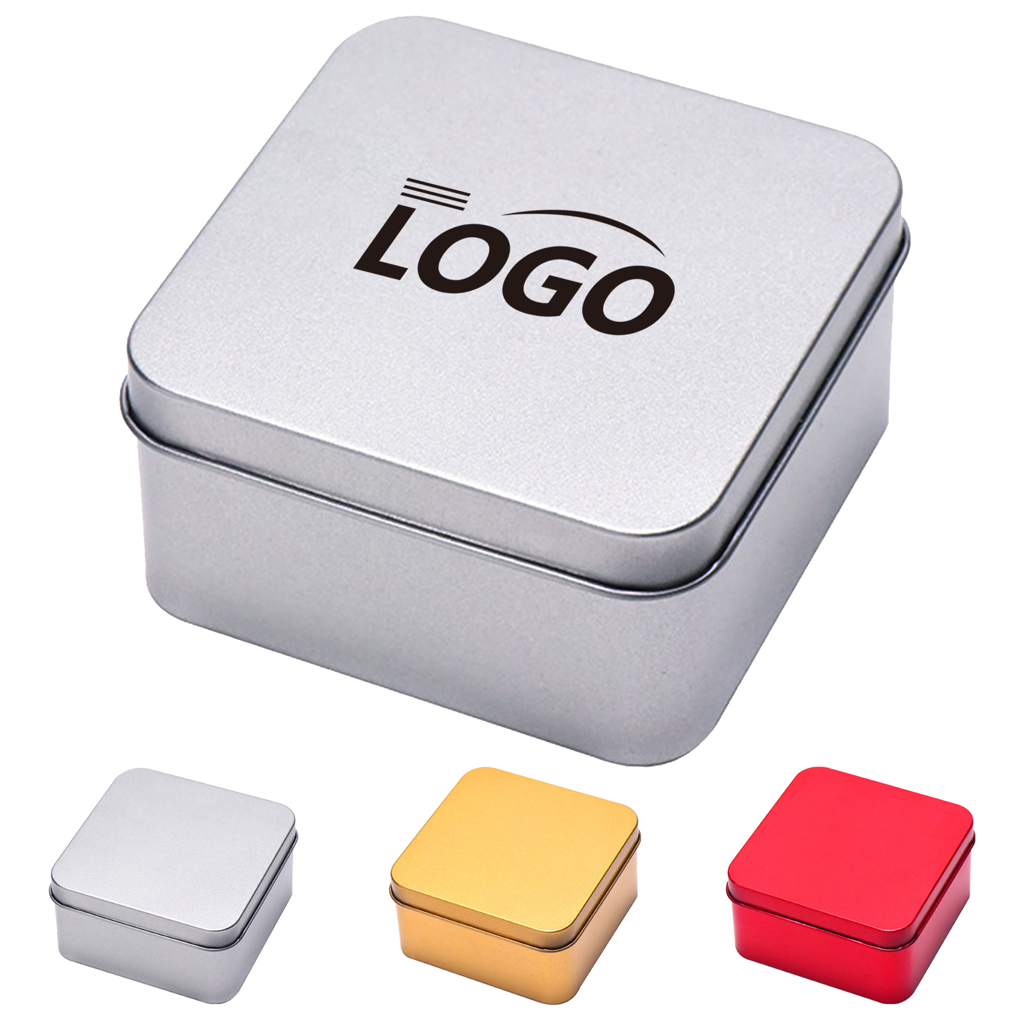 Square Tinplate Candy Storage Box 3