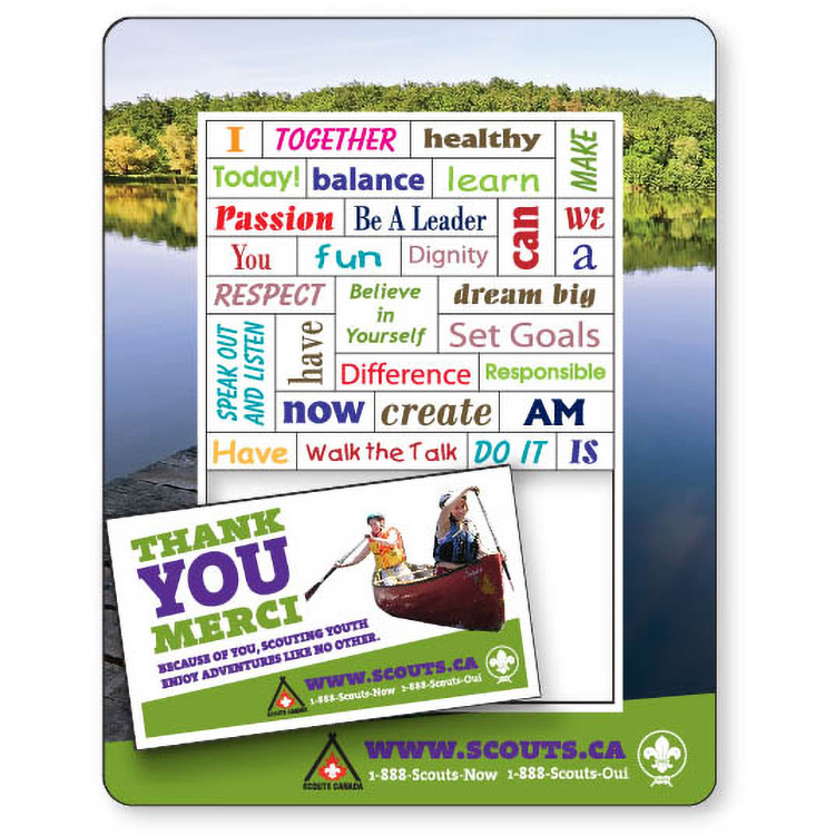 Magnetic Photo Frame / Word Set (5.25" x 6.75"), Full Colour, Vinyl Topcoat