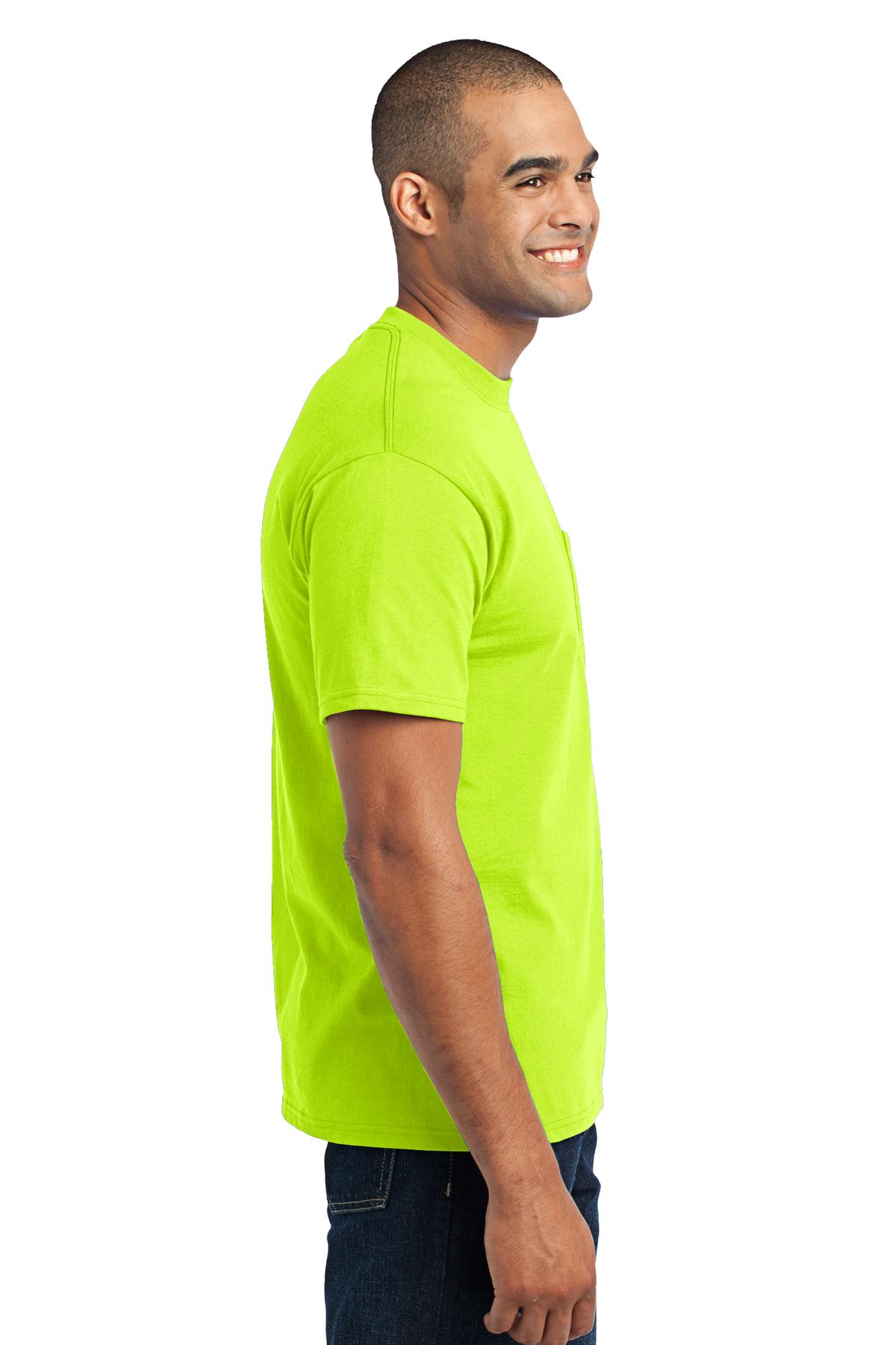 Port & Co Core Blend Pocket Tee. PC55P 140