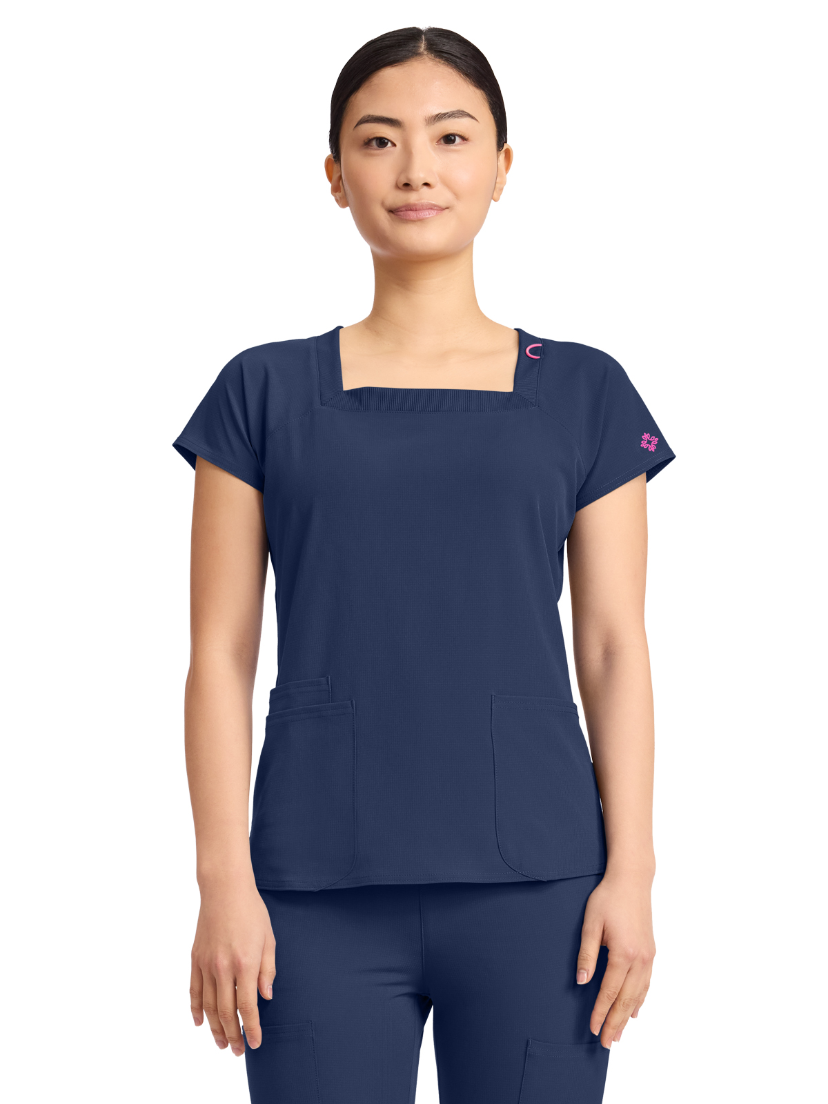Med Couture - MC AMP - Women's 3-Pocket Square Neck Scrub Top 1