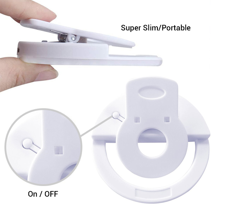 Bower Clip On LED Ring Light White 8