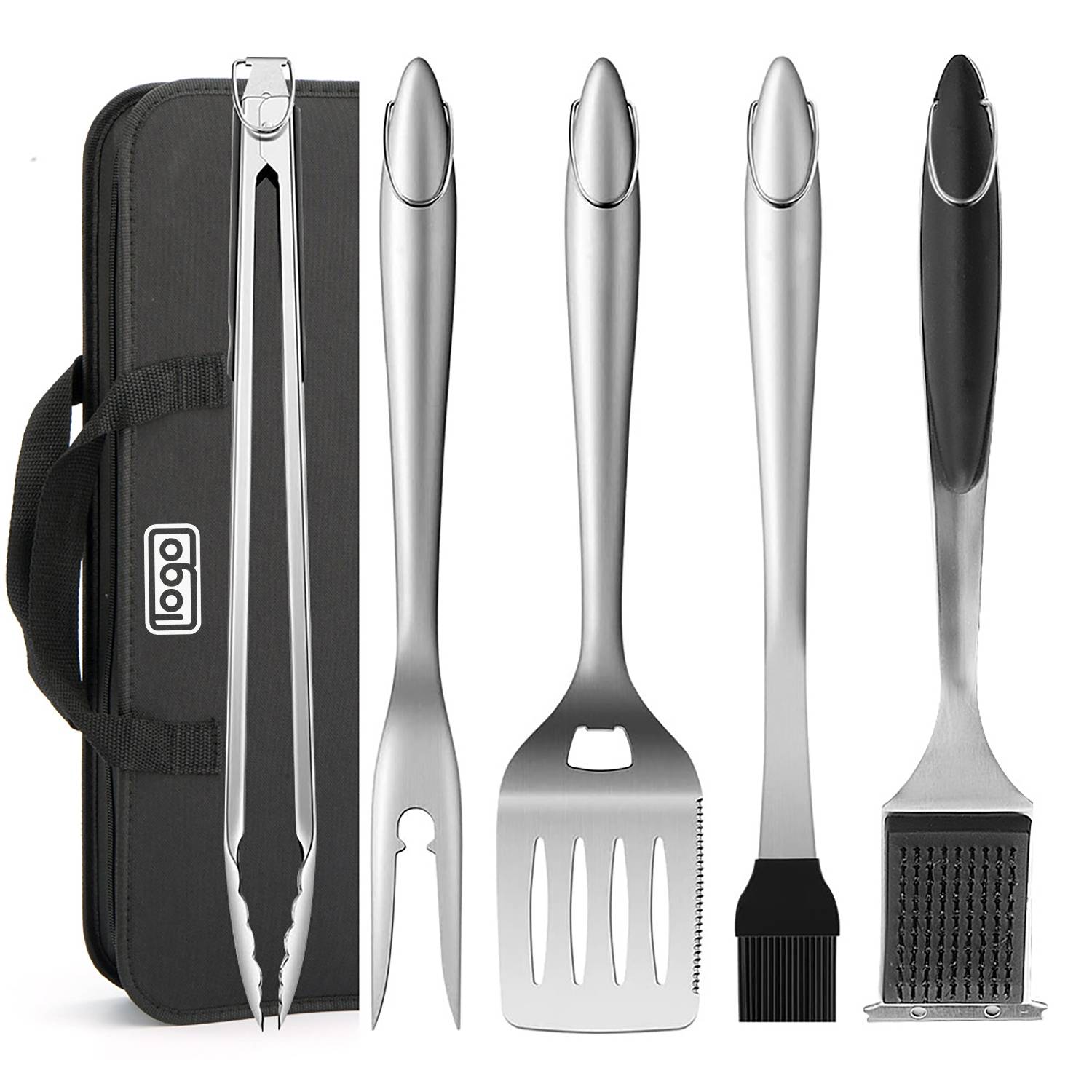 Outdoor Stainless Steel BBQ Tool Set w/ Canvas Bag 3
