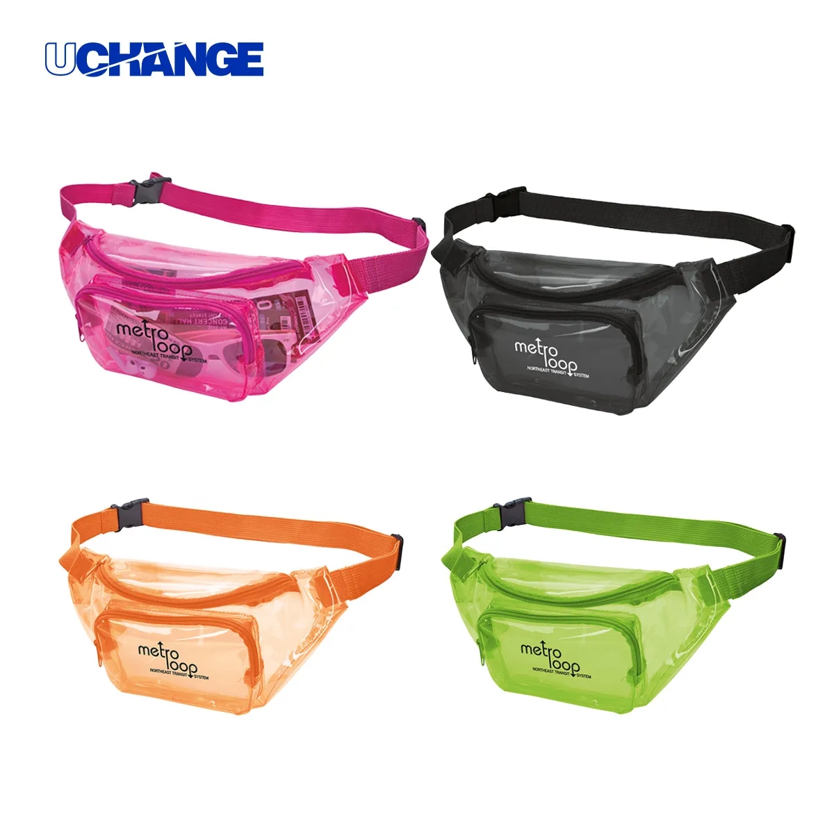 Colorful Clear Fanny Pack Adjustable Strap & Zipper Pockets 7