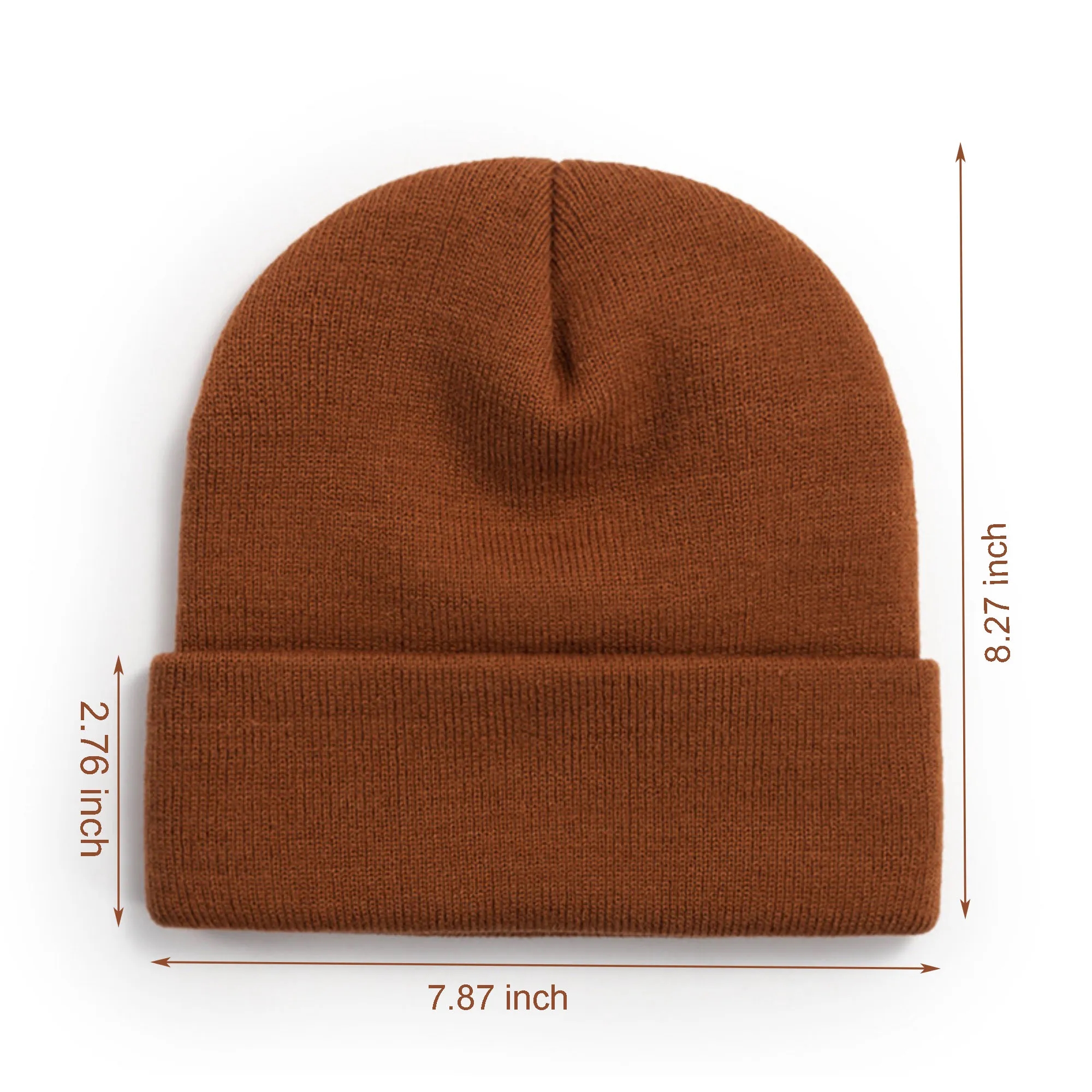 Unisex Adult Knit Cuffed Beanie Hat 2