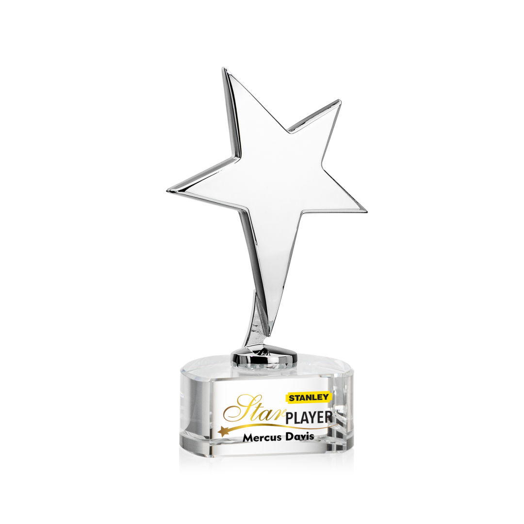 Tuscany Chrome Star VividPrint™ Award on Paragon Base-Clear