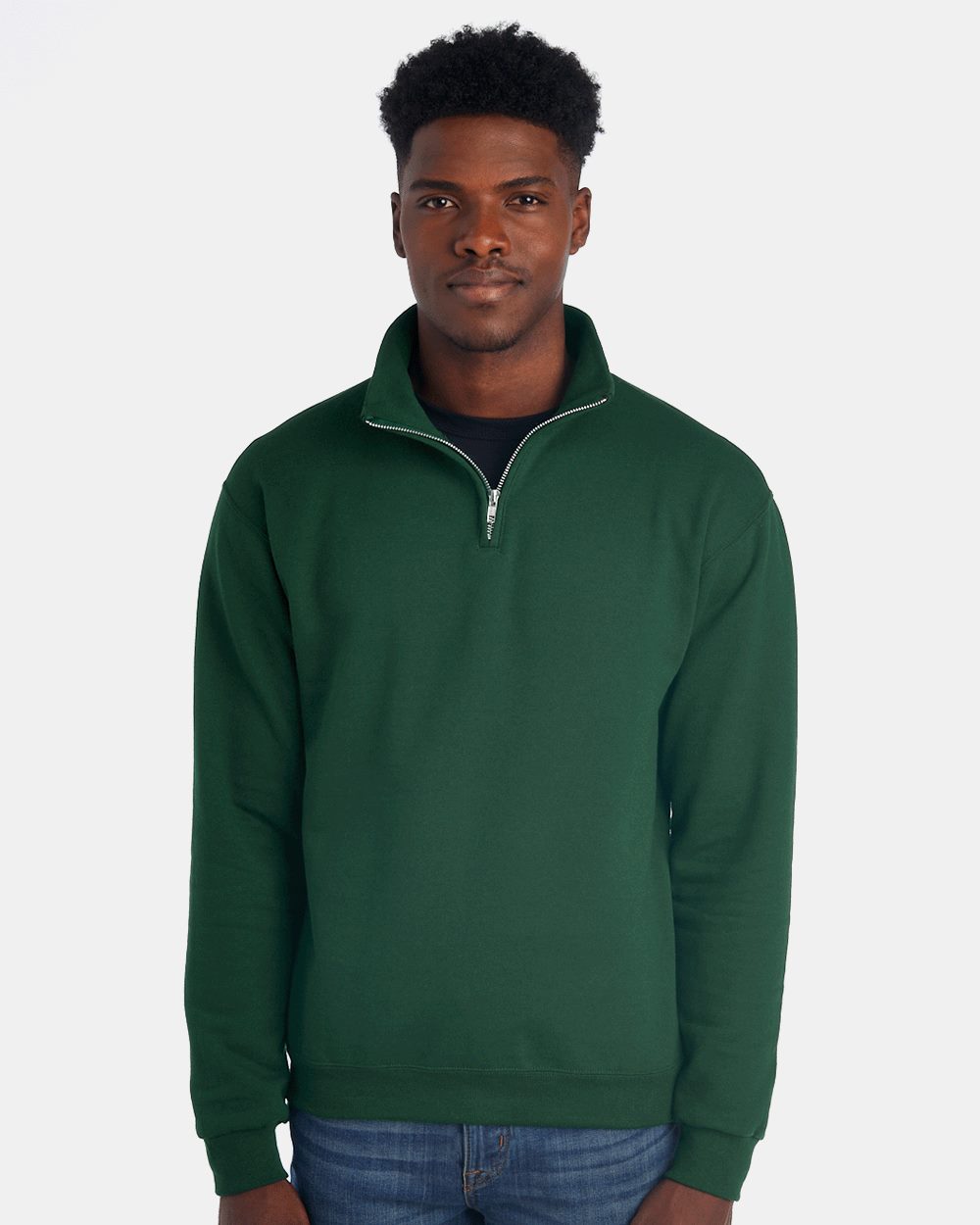 Nublend Cadet Collar Quarter-Zip Sweatshirt