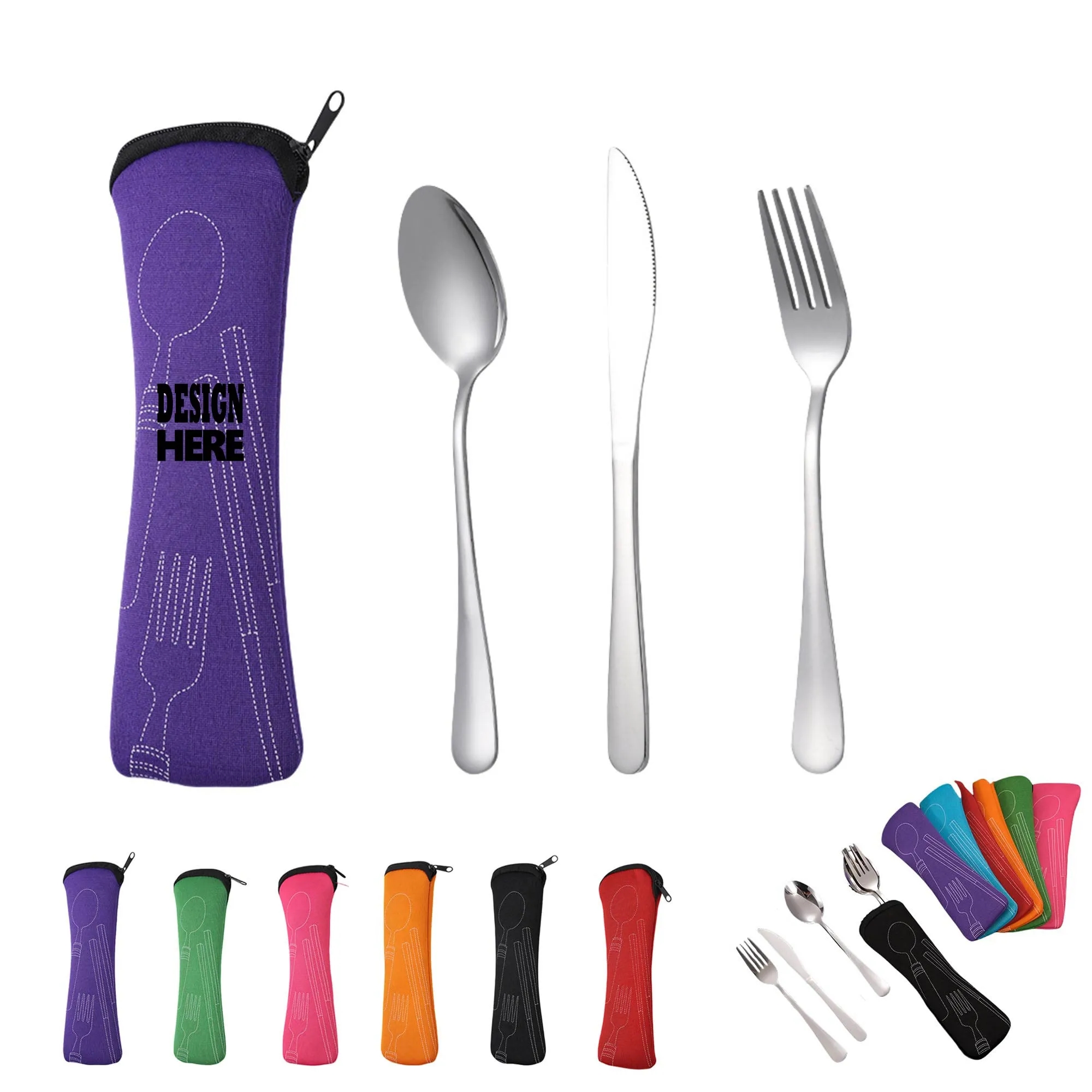 Travel Cutlery Reusable Silverware Set