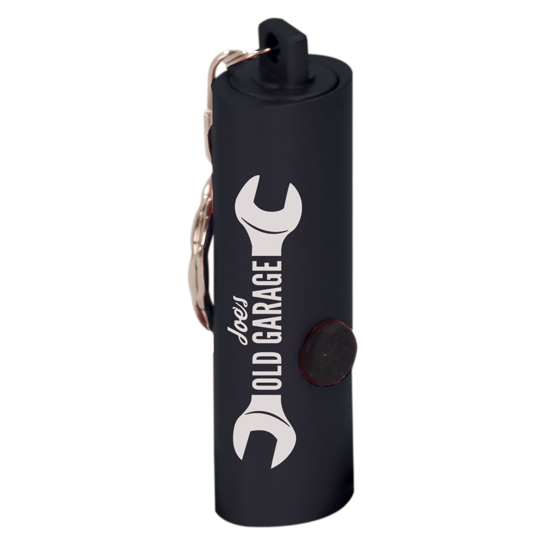 2 3/8" Black 3-LED Flashlight with Keychain 2