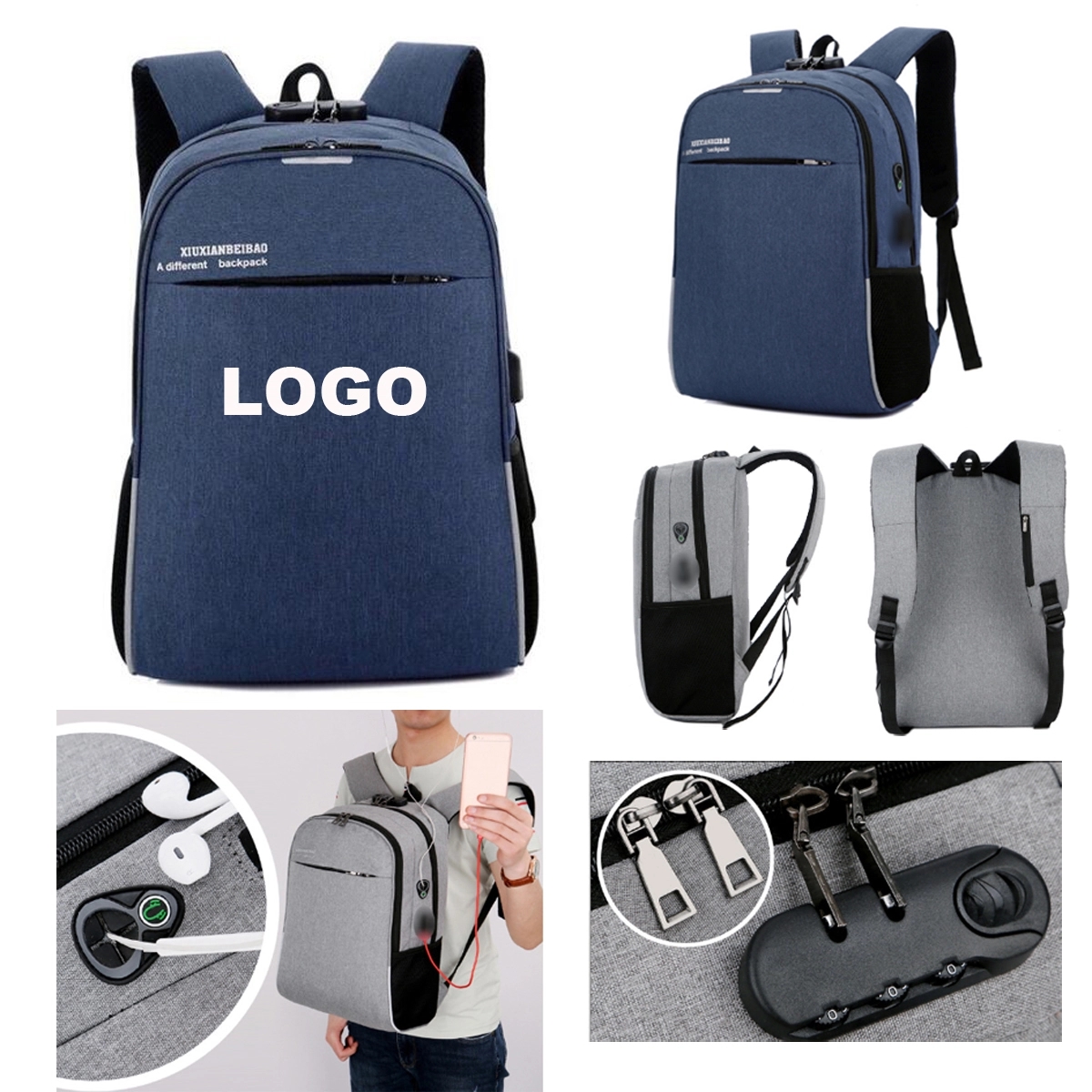 Anti-theft Backpacks With Coded Lock 1