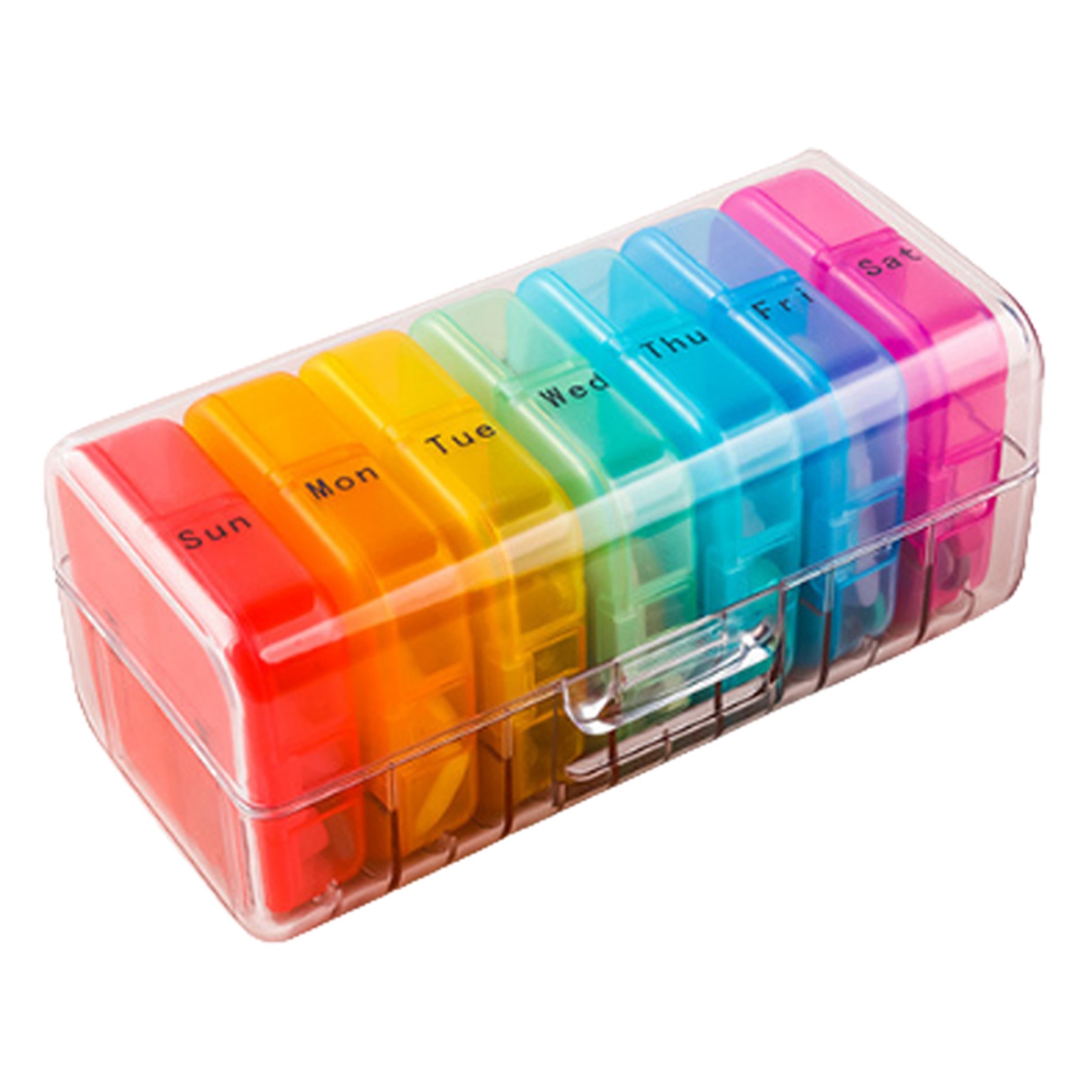 Weekly Pill Box With 14 Compartments 2