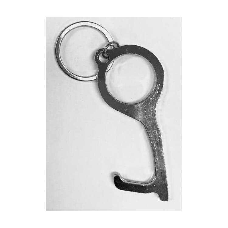 No-Touch Door-Opening Key - Silver Color 2.8" 2