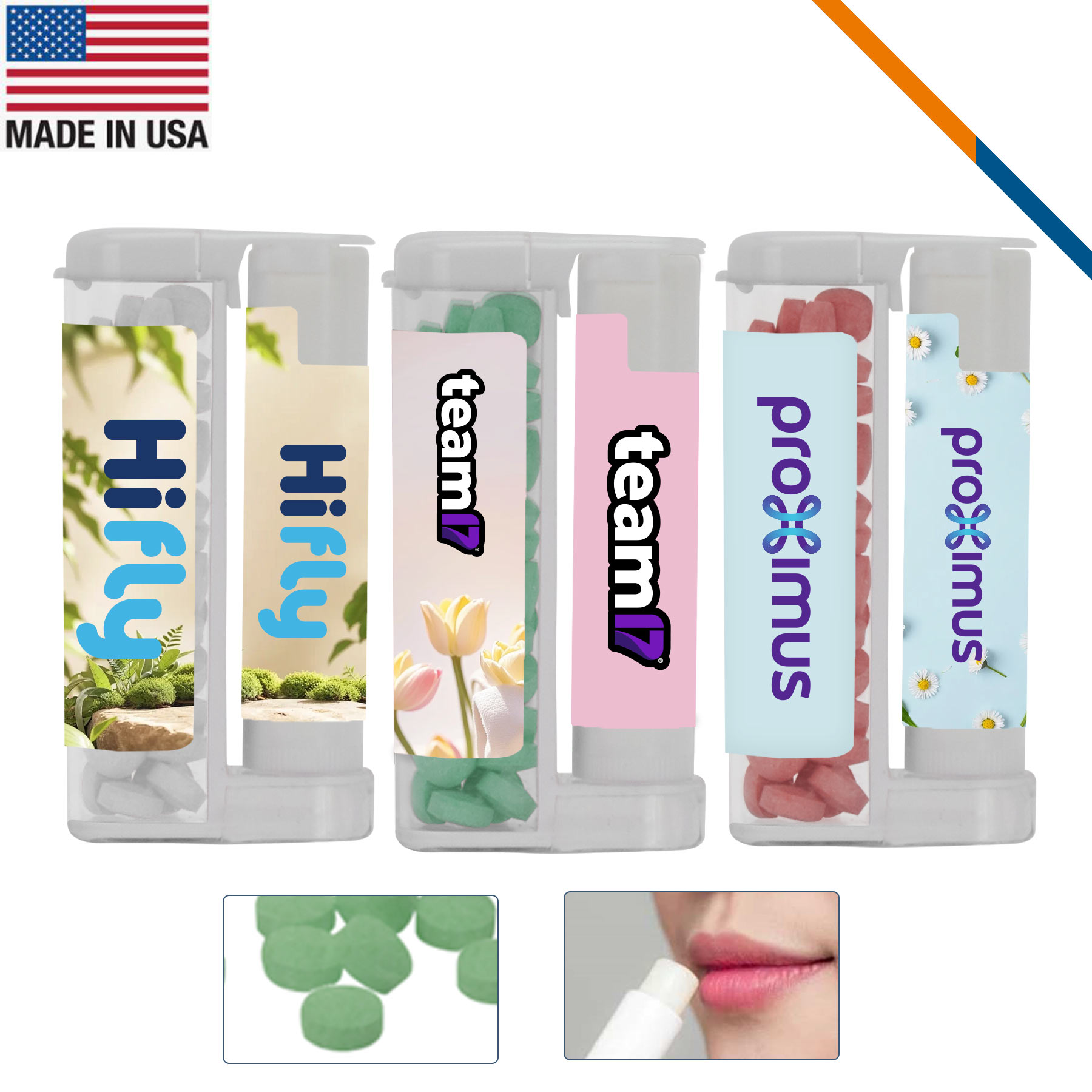 Fizz Flip-Top Duo Sugar Free Mints With SPF 15 Lip Balm 1