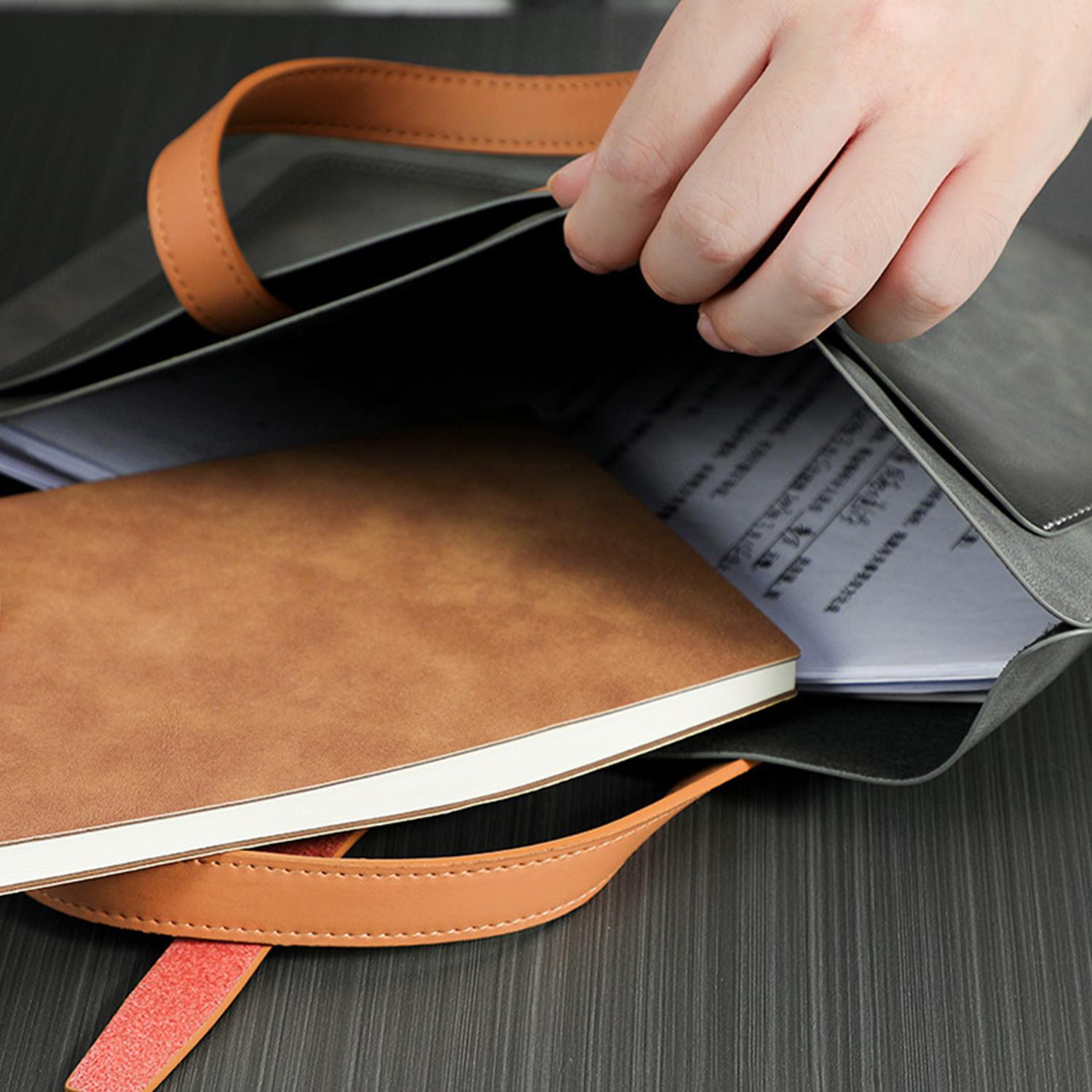 Portable PU Leather Buckle Briefcase 2
