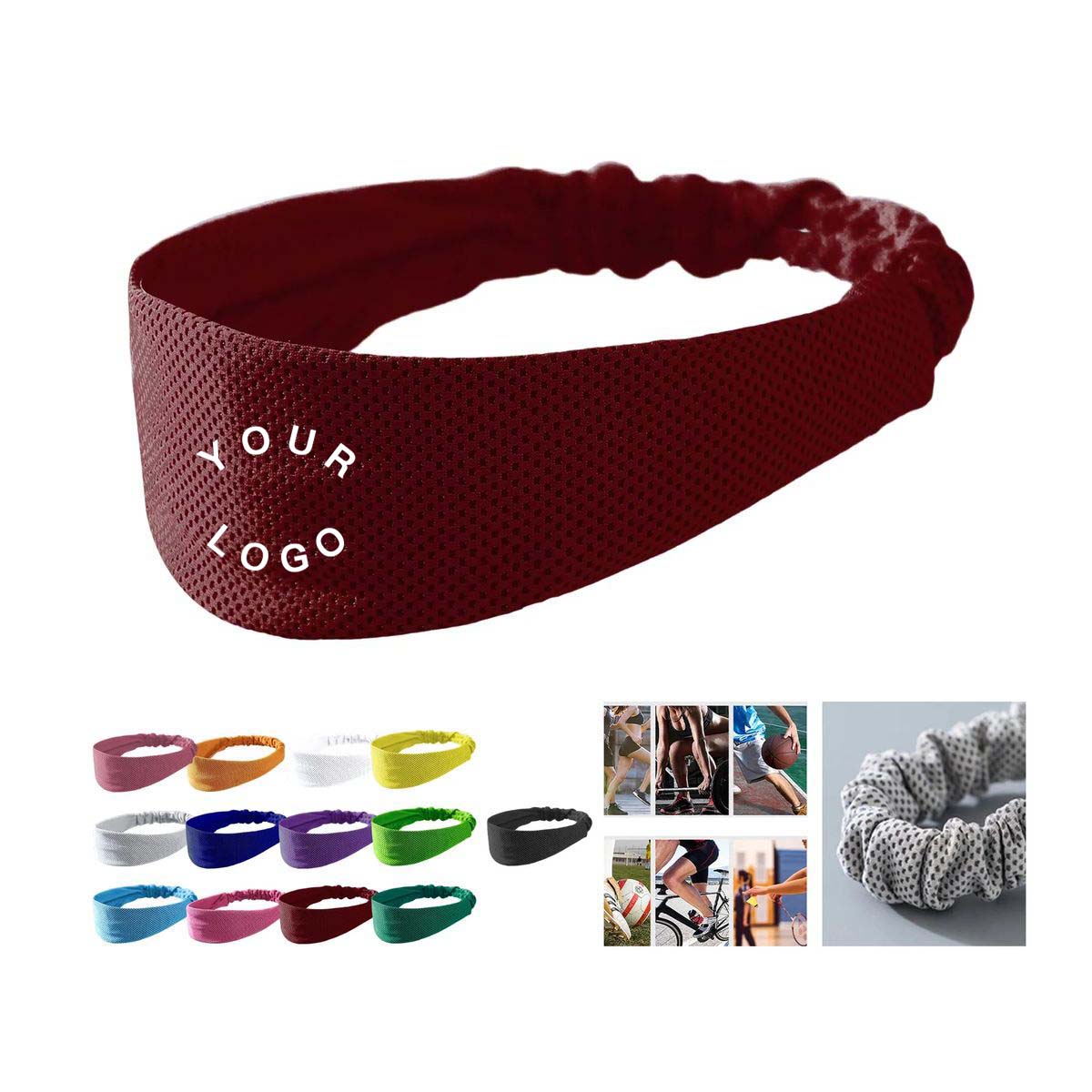 Sweat Absorbing Athletic Headband for Outdoor Training 3