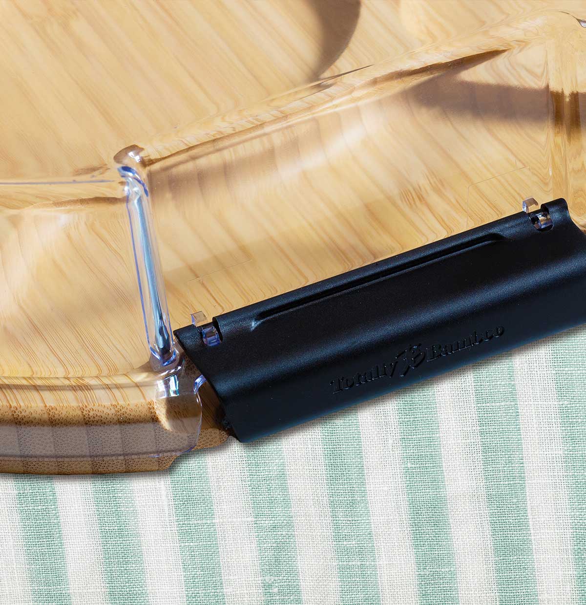 Flip, Serve & Store™ Covered Round Bamboo Charcuterie Board 6