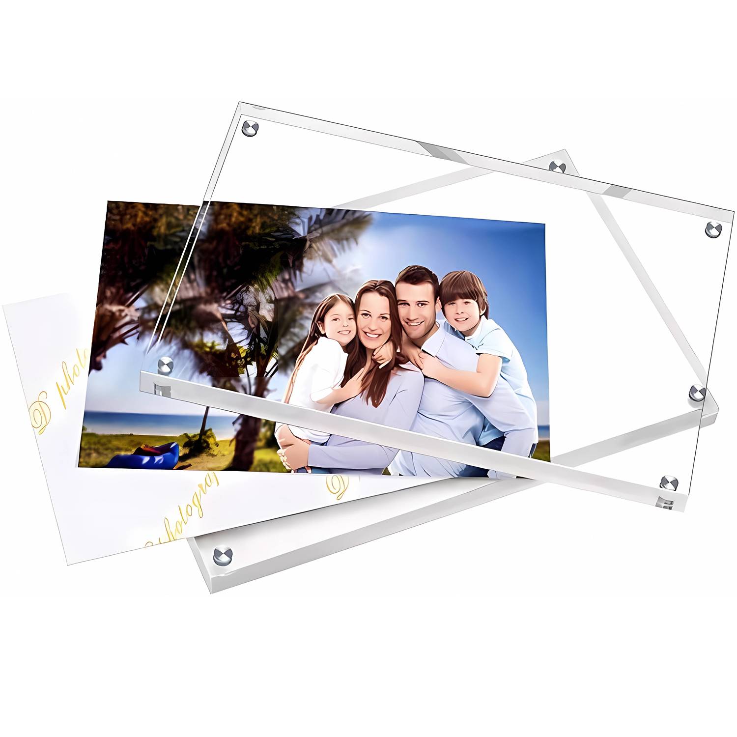 Transparent Acrylic Photo Frame Office And Home 4