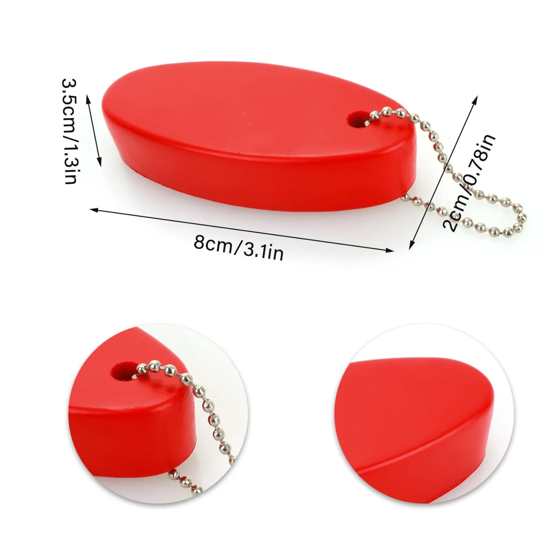 Oval Shaped Foam Floating Key Ring 3