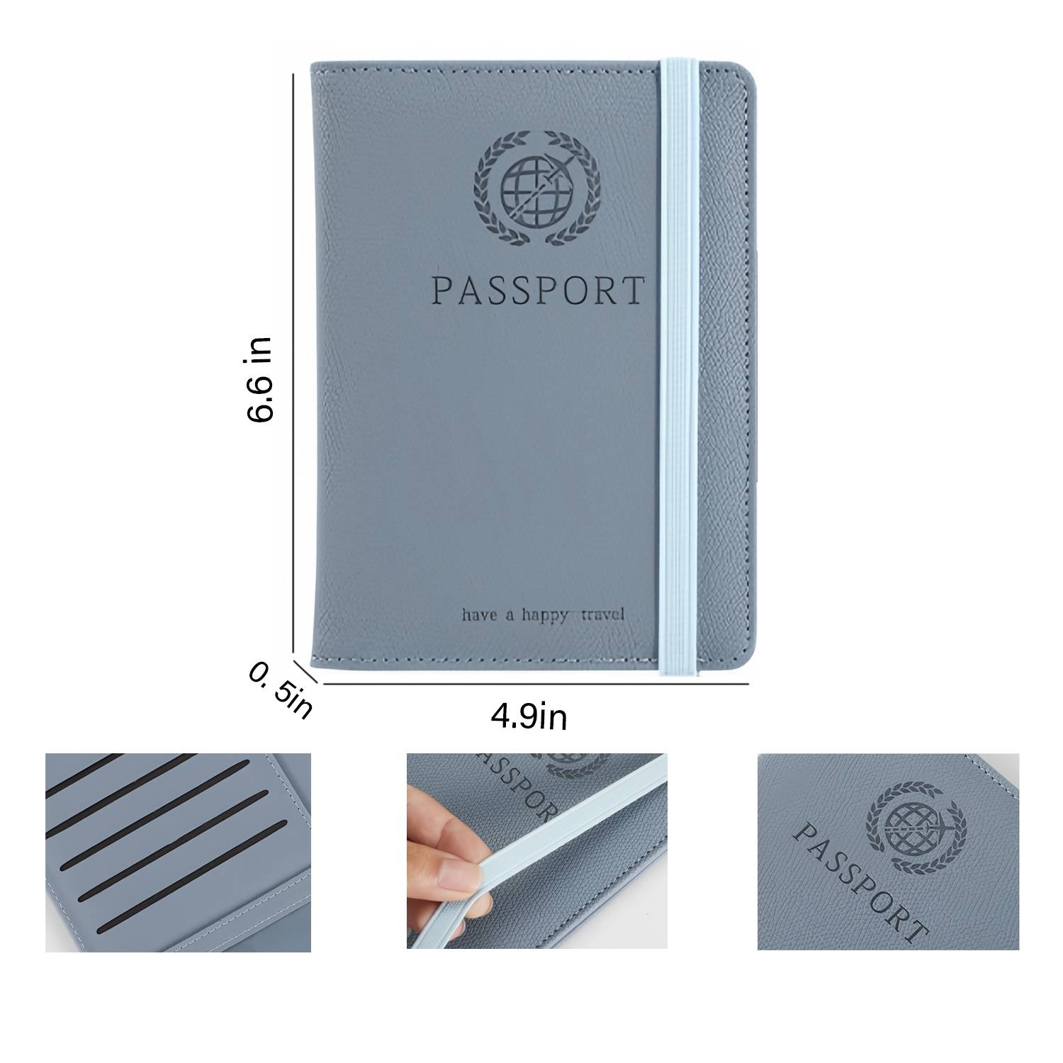 PU Leather passport wallet card holder 3