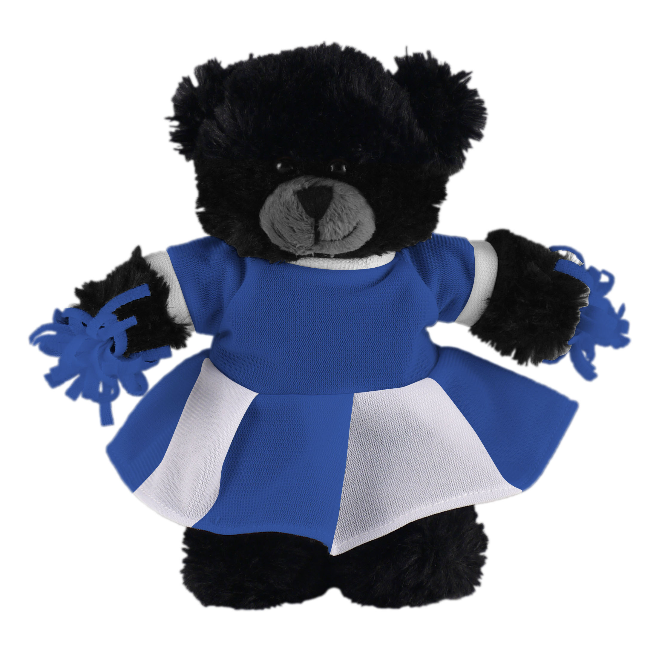 Soft Plush Stuffed Black Bear with Cheerleader Outfit 1