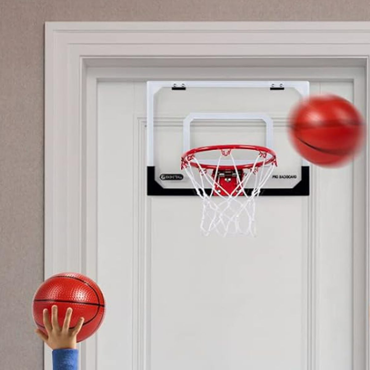Mini Indoor Basketball Hoop Set with Ball and Pump 3