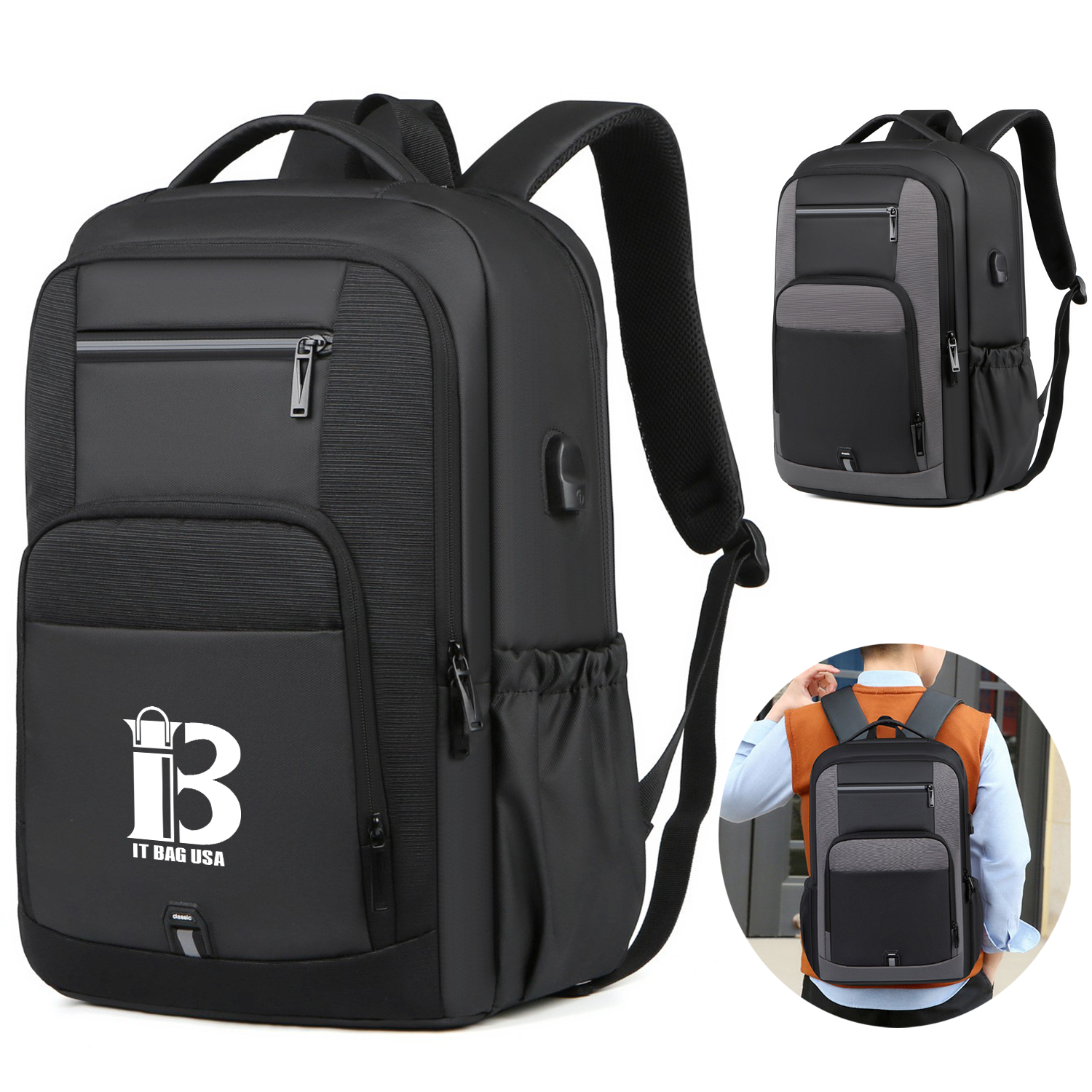 Large Travel Backpack for Men Women Waterproof Computer Bag 2