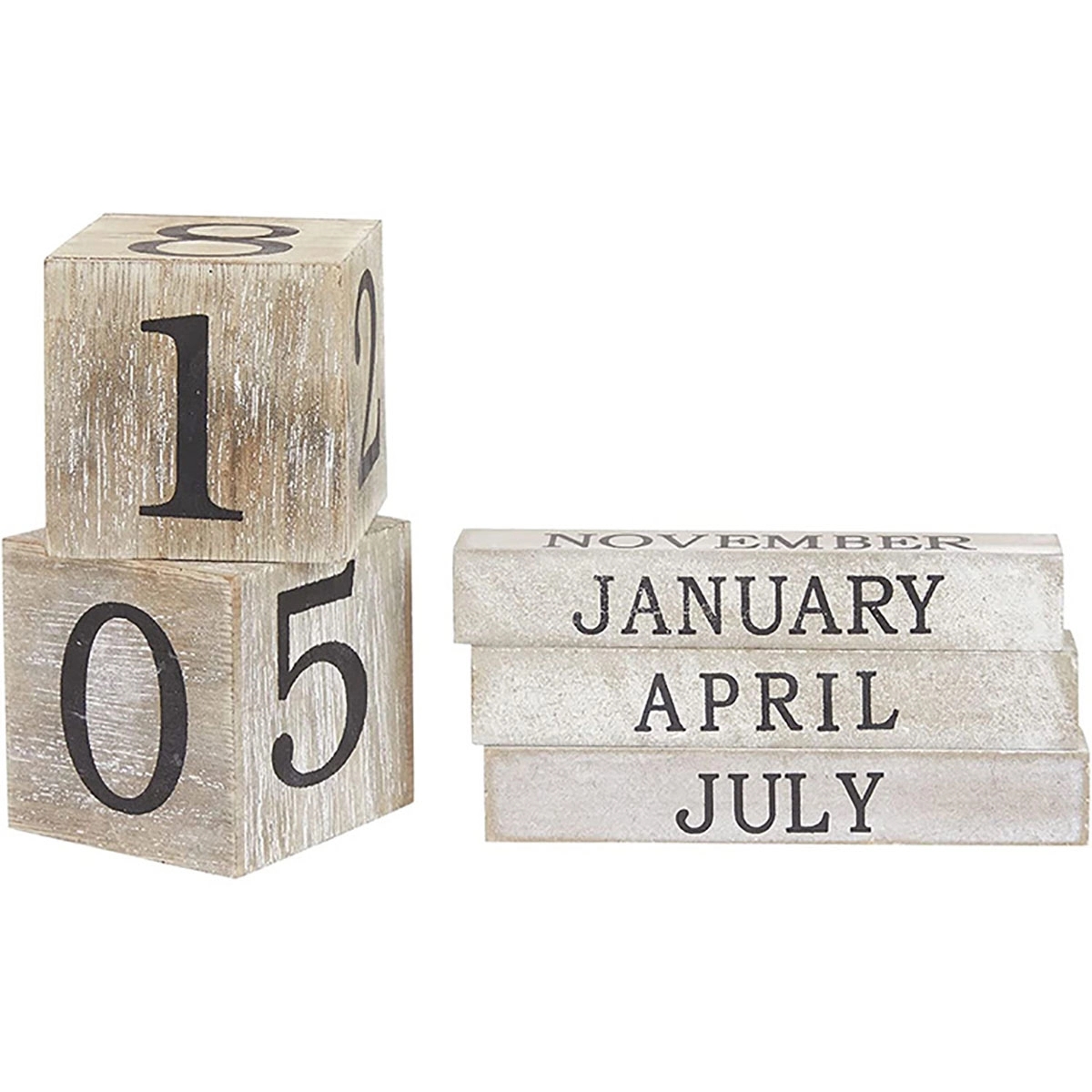 Wooden Perpetual Date Desk Calendar Blocks 2