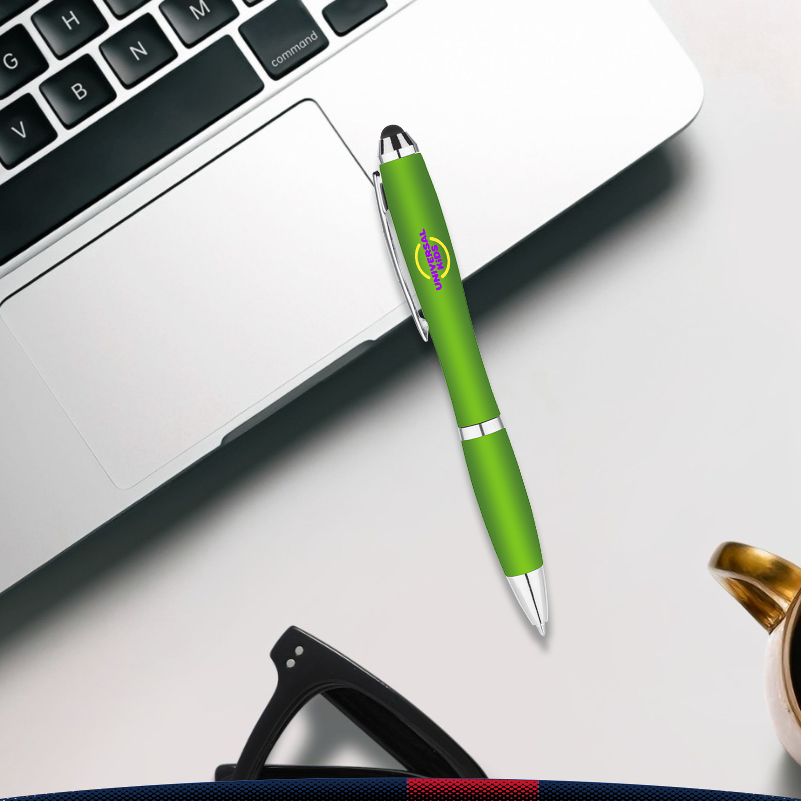 Auguste Metallic Curvaceous Ballpoint Stylus Pen 15