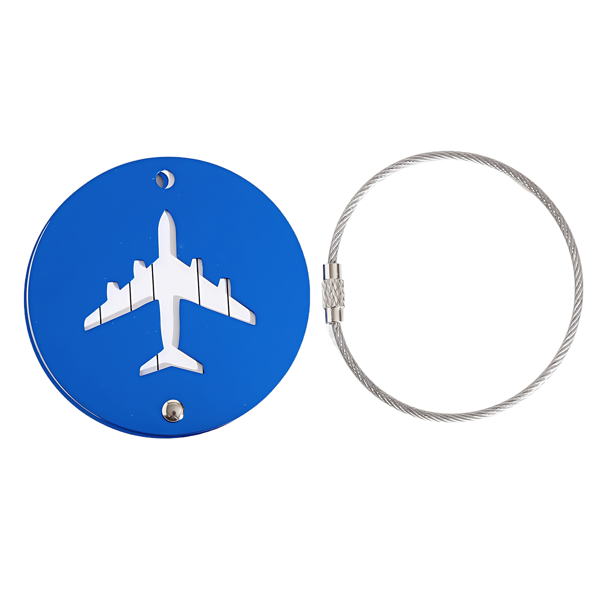 Round Aluminum Luggage Tag for Suitcase 9