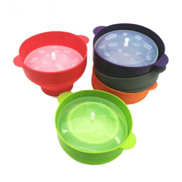 Microwave Silicone Foldable Popcorn Bucket Bowl 6