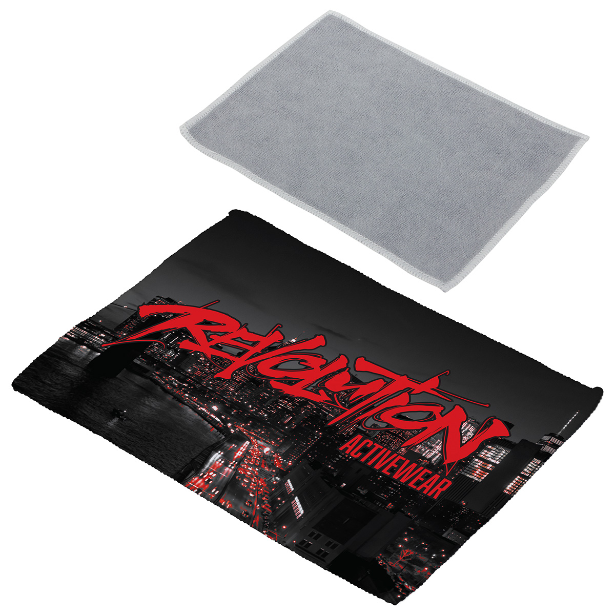 Quick Clean 5" x 7-1/8" Dual Sided Microfiber Cloth - Full Color 7