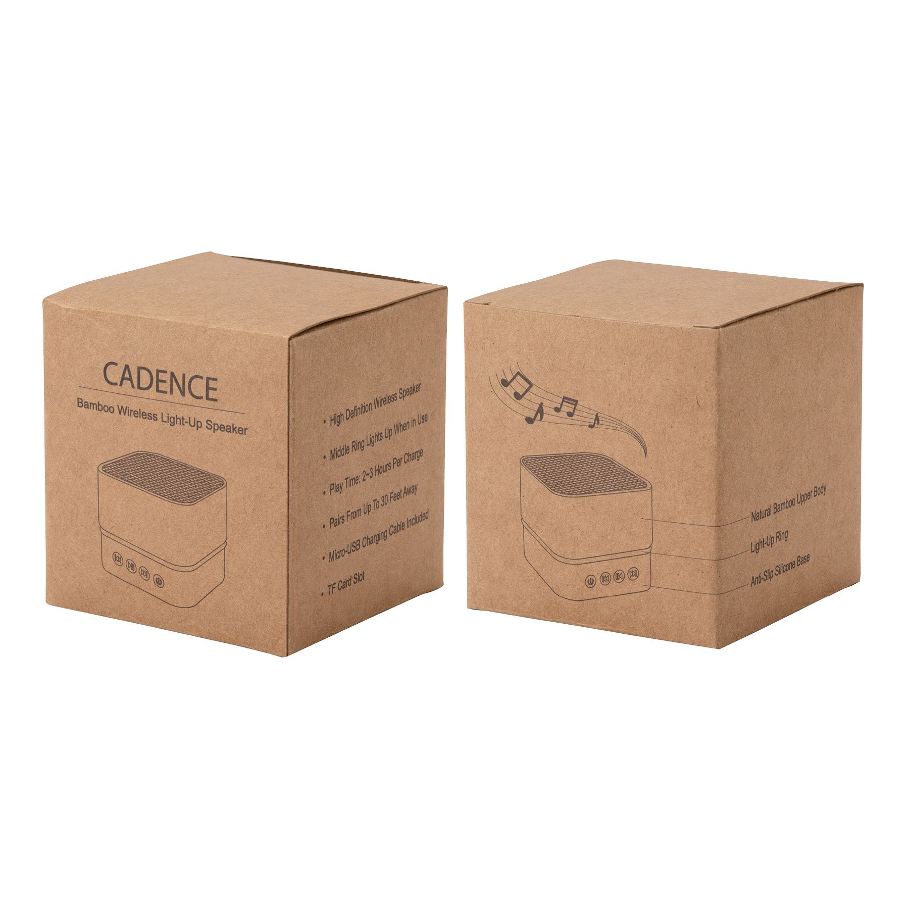 Cadence Bamboo Wireless Light-Up Speaker 9