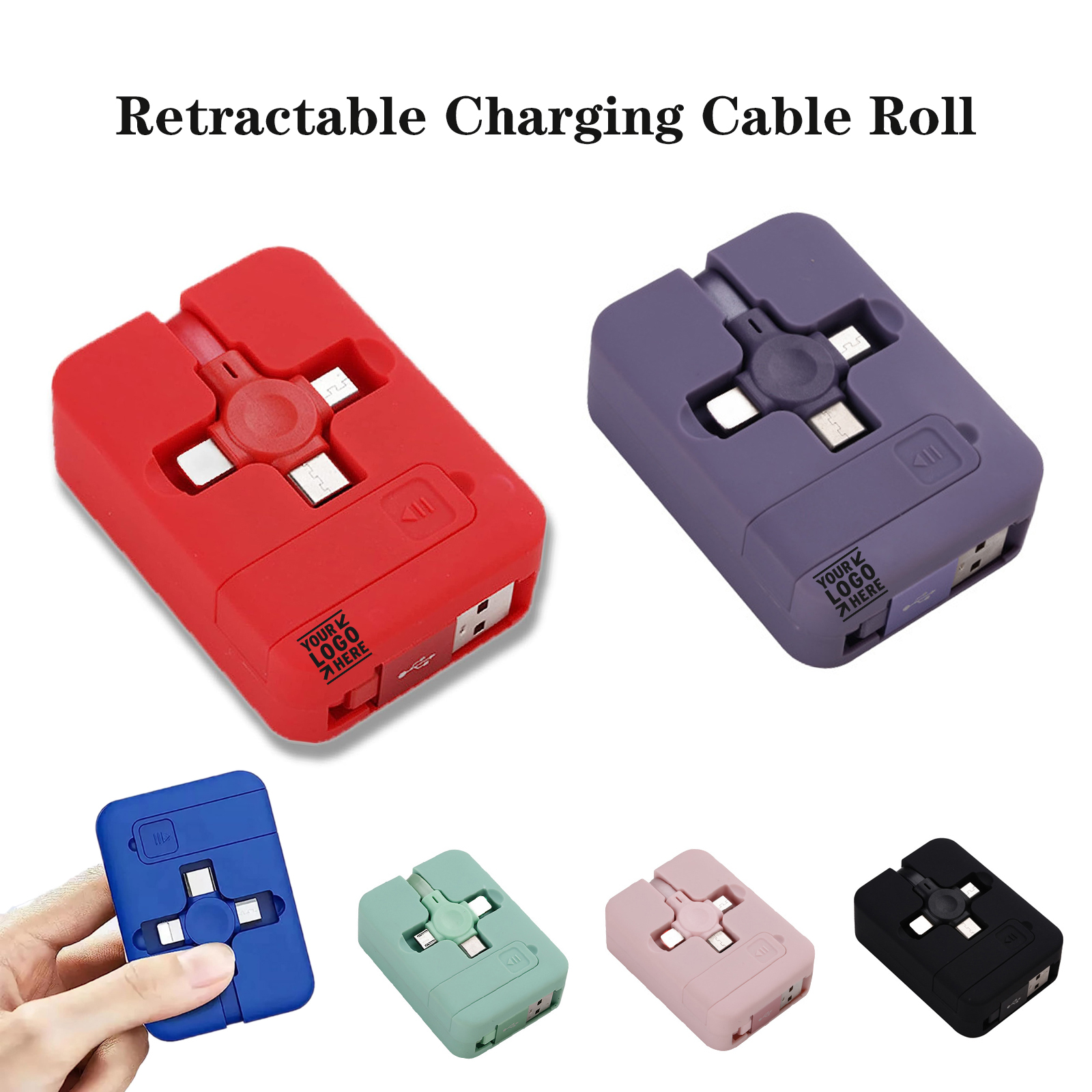 3 in 1 Multi Retractable Charging Cable Roll 2