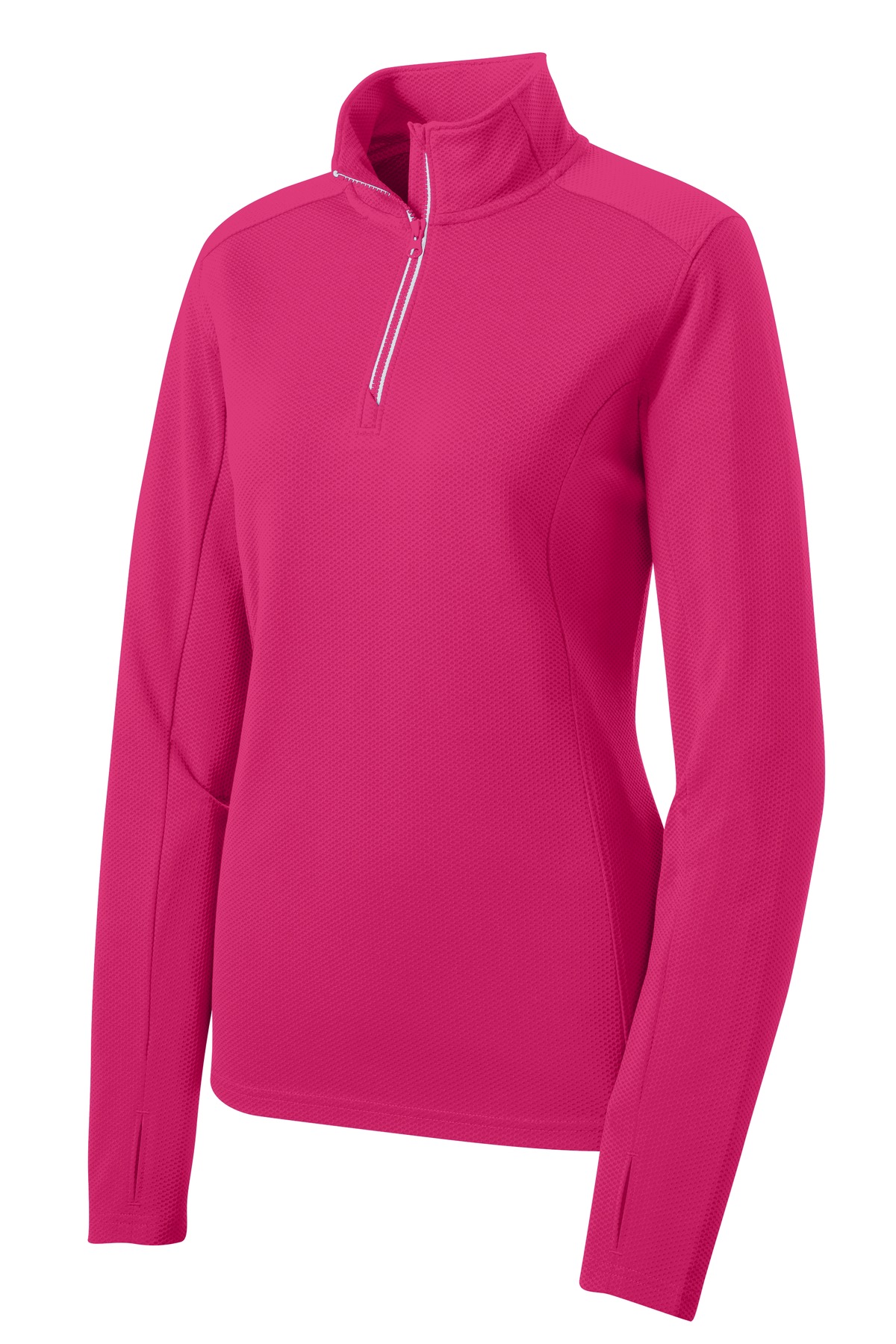 Sport-Tek Women's Sport-Wick Textured 1/4-Zip Pullover. LST860 4