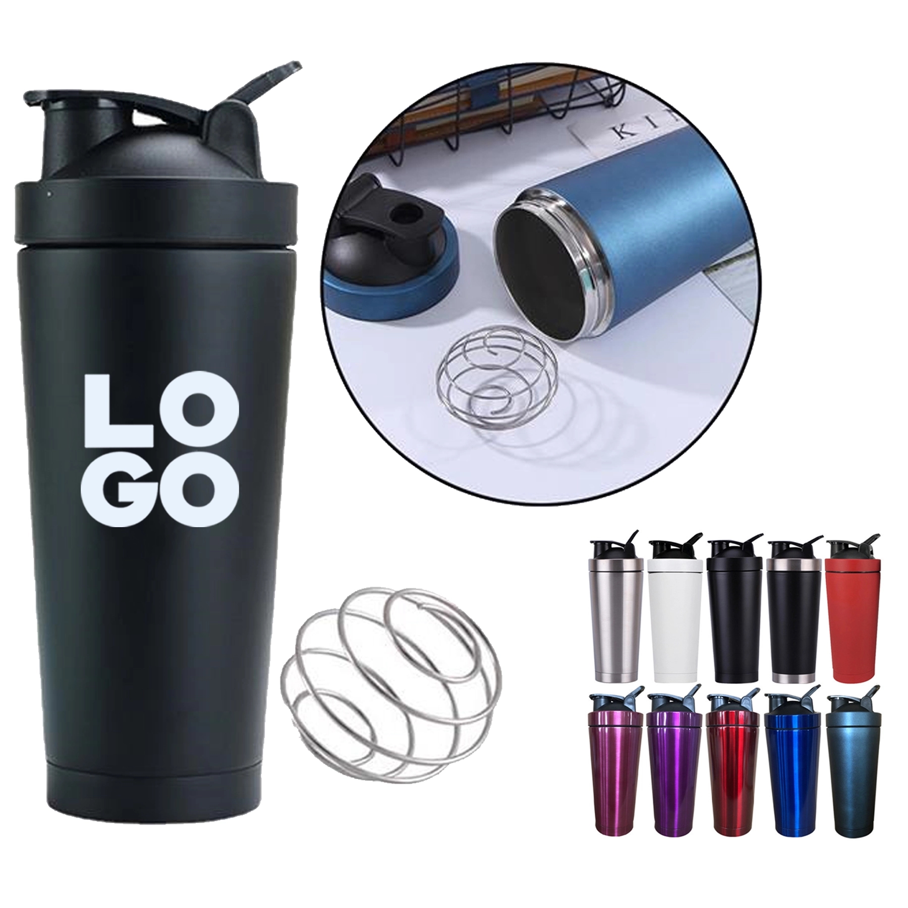 Insulated Stainless Steel Shaker Bottle 2
