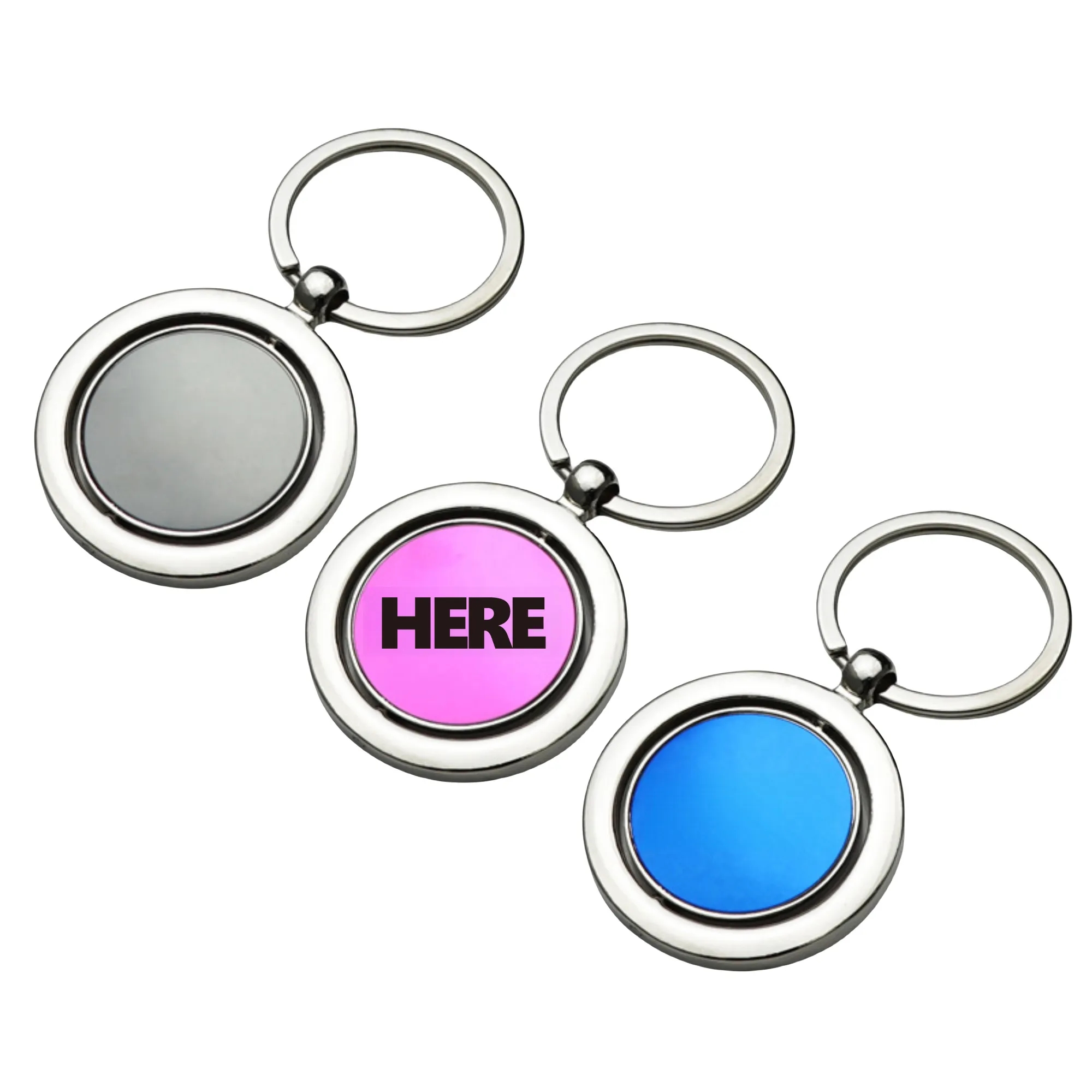 360 Rotating Spinner Metal Tag Key Chain MOQ50 4
